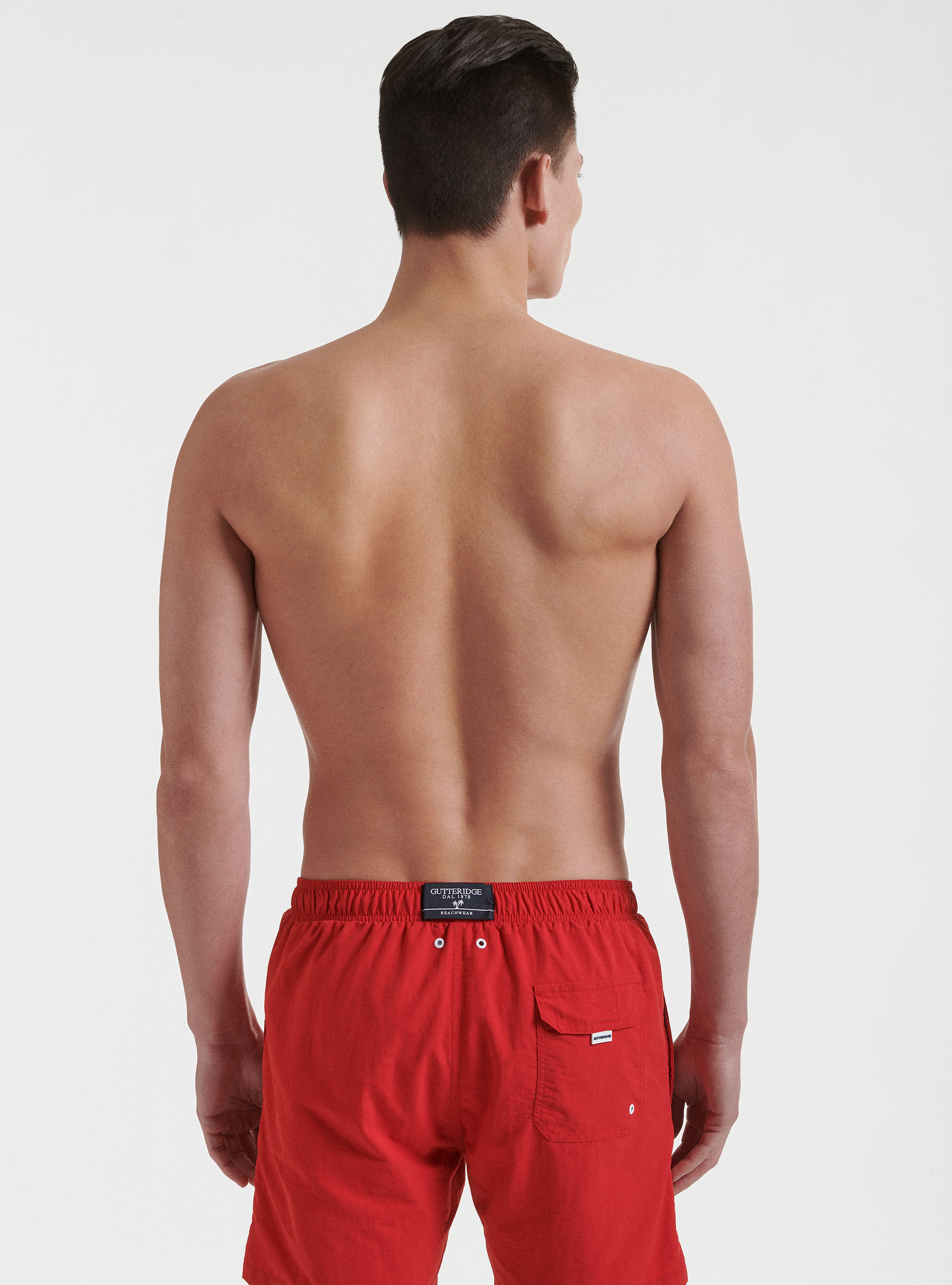Solid-coloured swimwear, RED