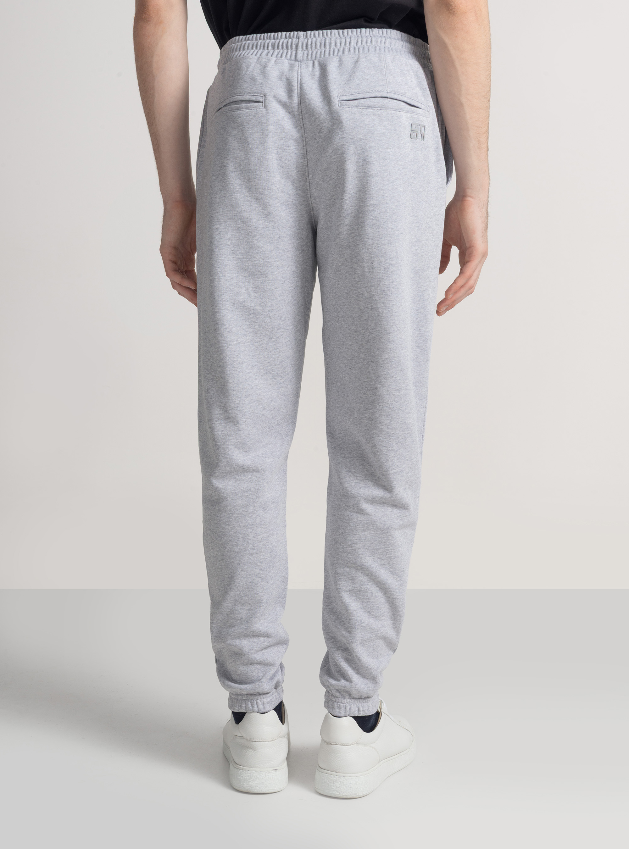 GT01 trousers in fleece, GRIGIO MELANGE 0151C