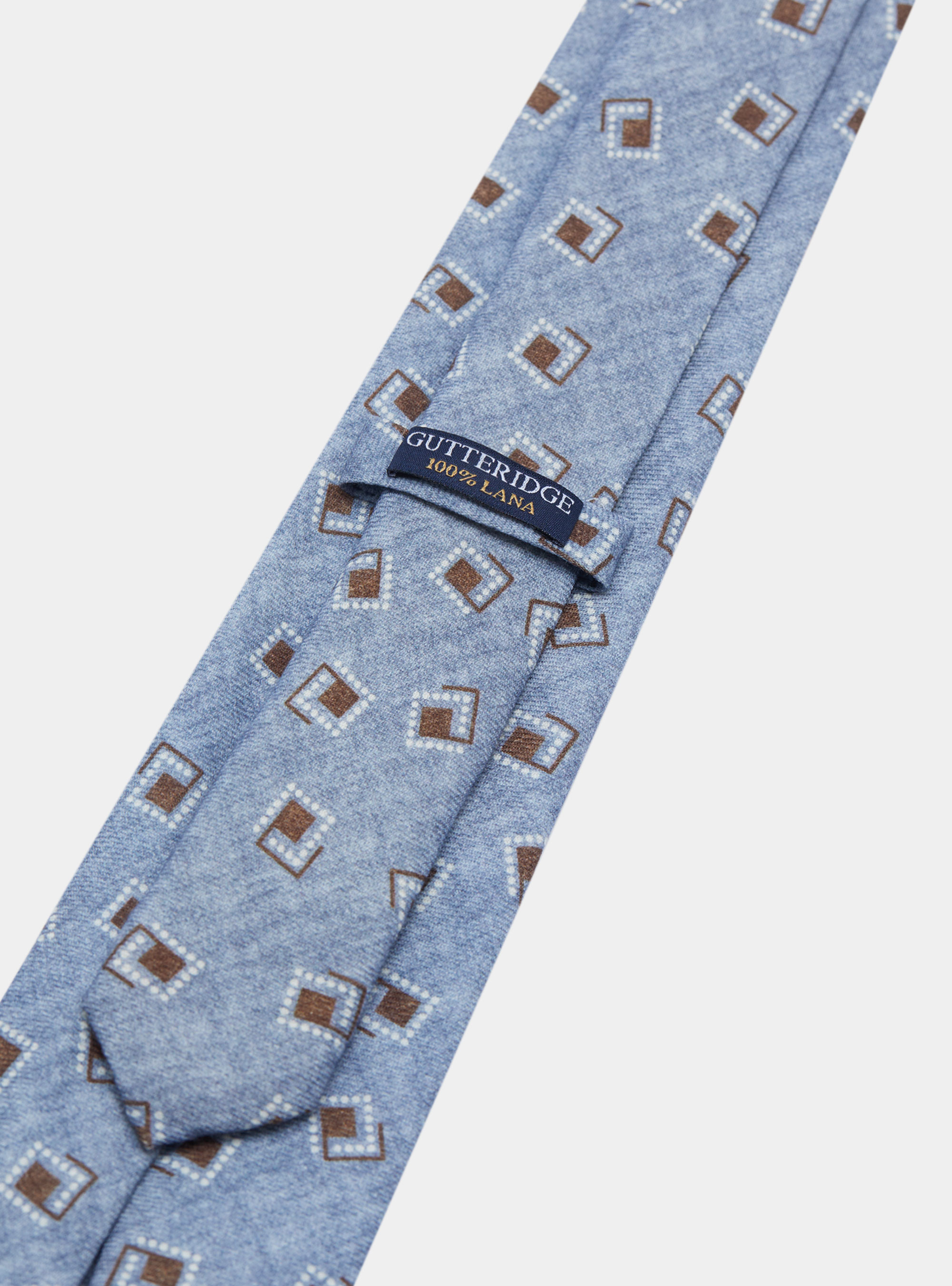 Gemusterte Wollkrawatte, AZZURRO 0276C
