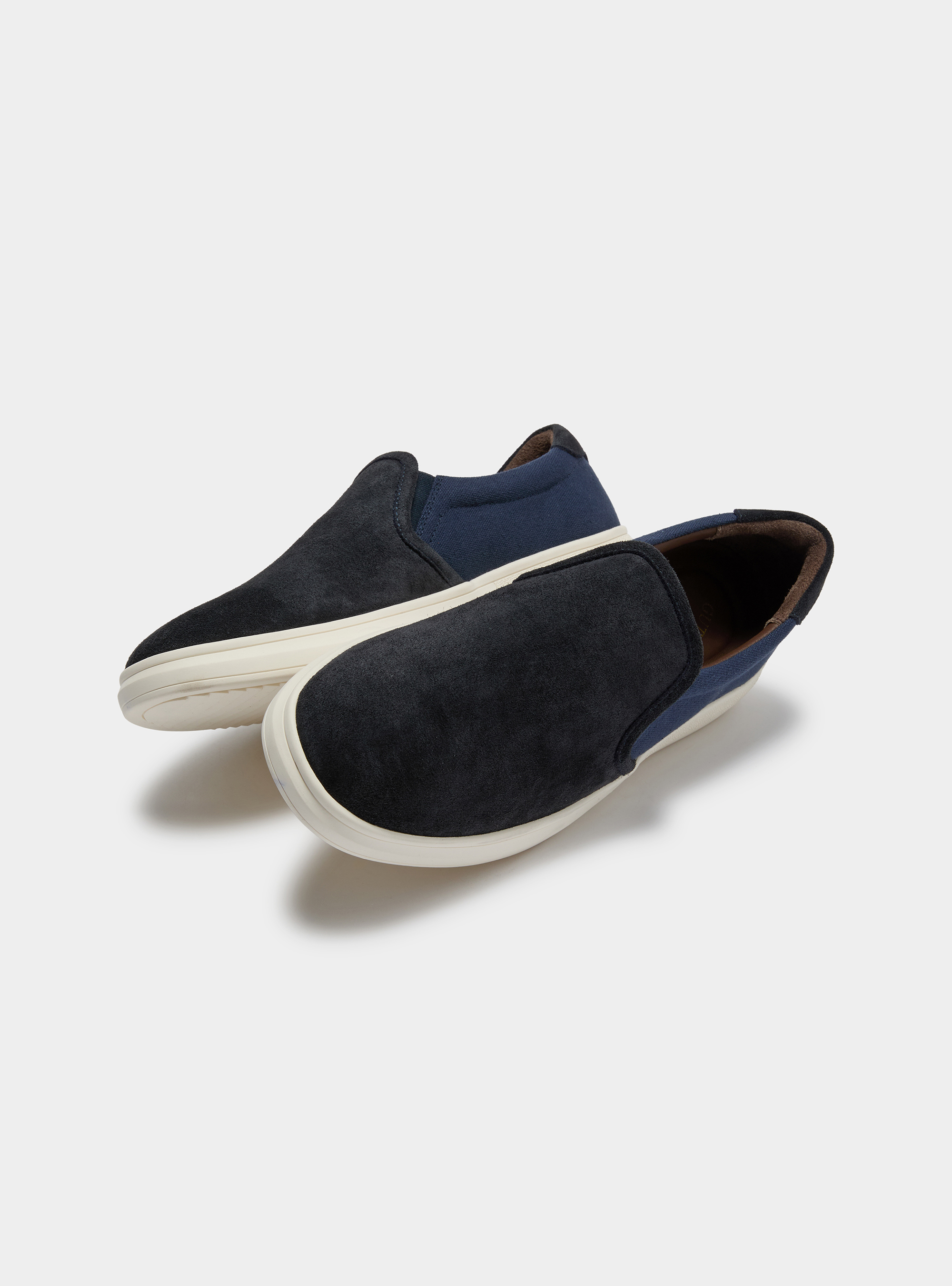 Slip-on aus Wildleder und Canvas, NAVY 0218C