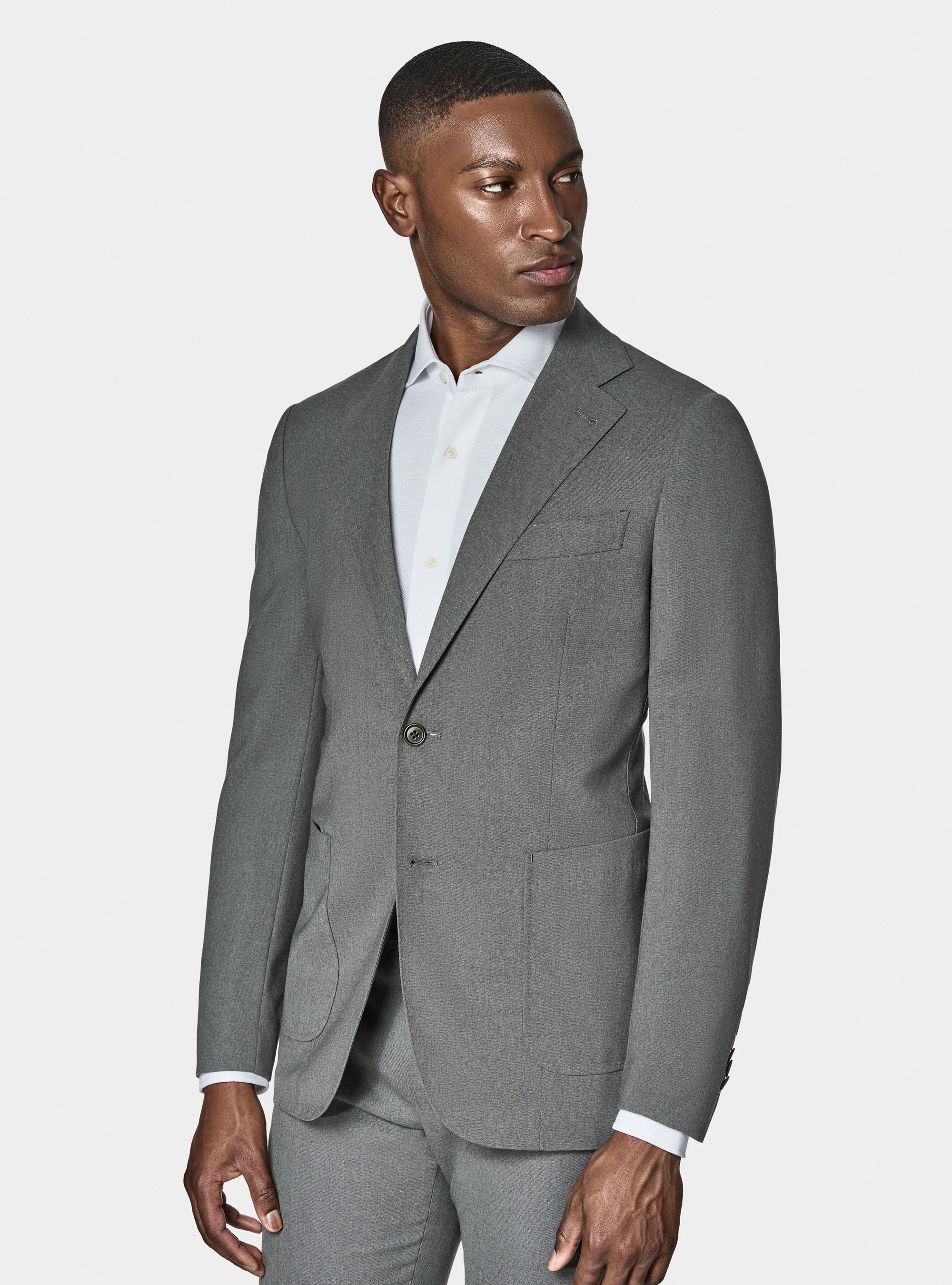 Cerruti pure wool travel suit blazer, GREY