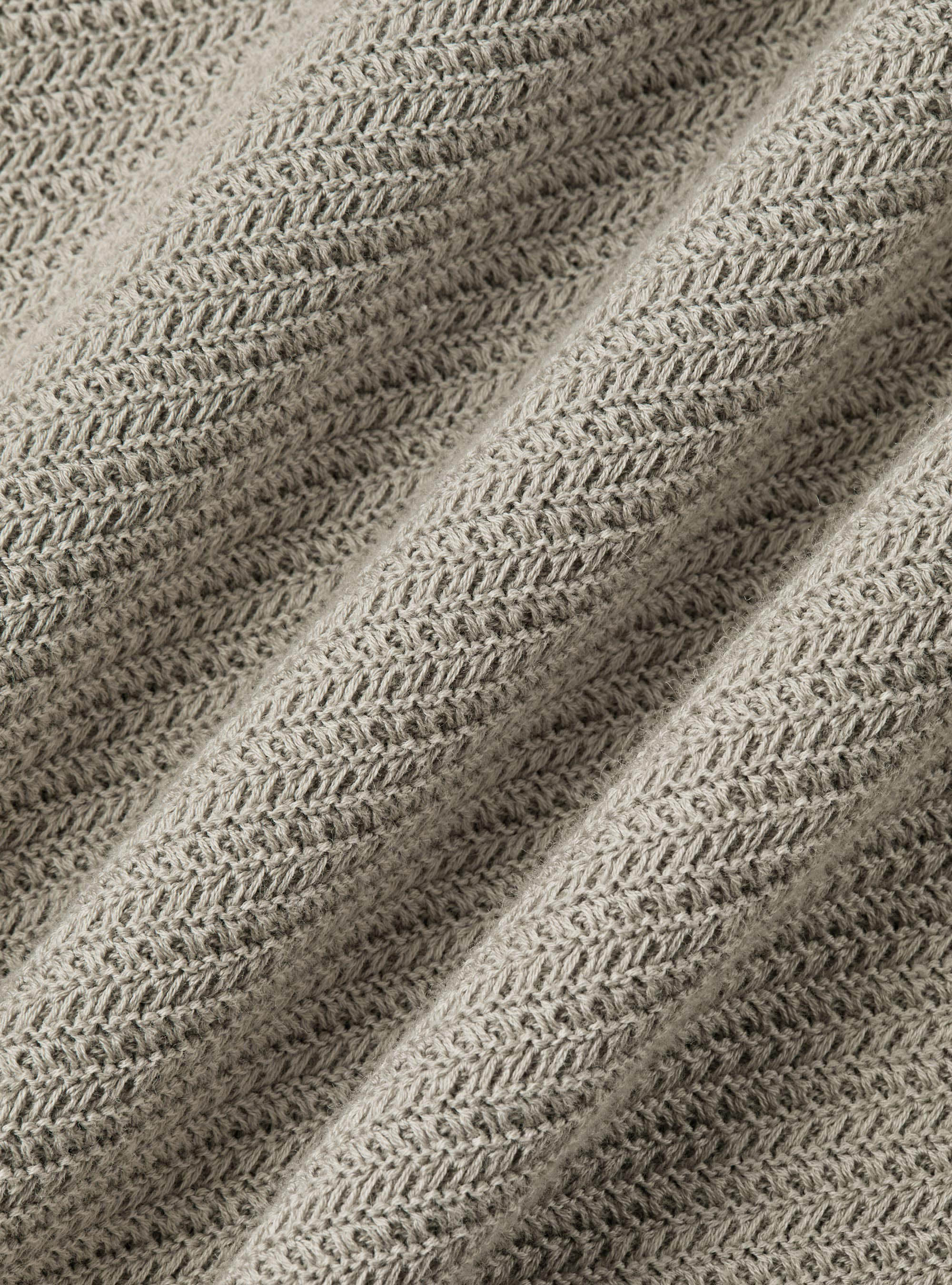 Polo en maille de coton textur&eacute;, SABLE