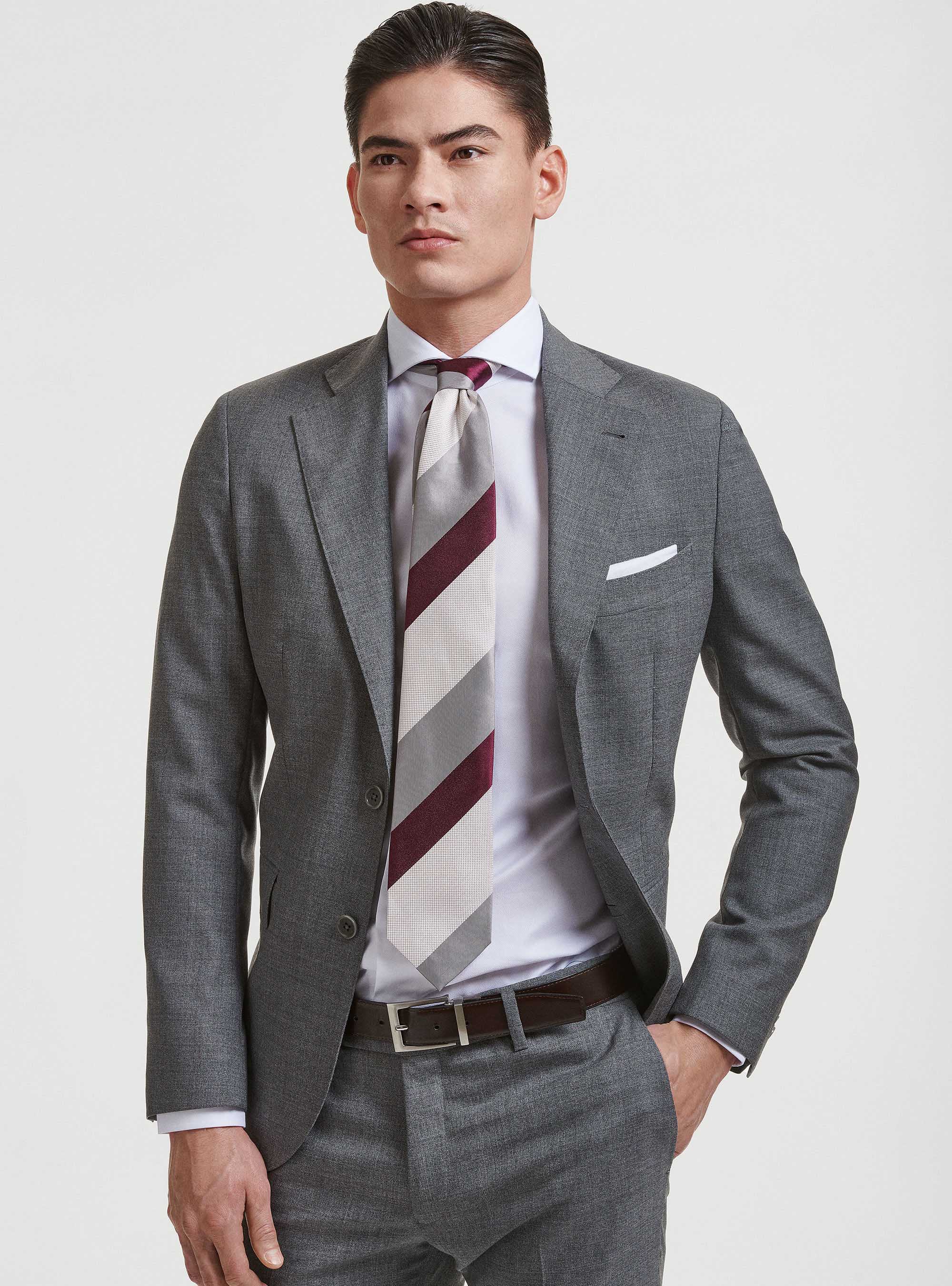 Americana de traje de pura lana Vitale Barberis Canonico, GRIS MARENGO