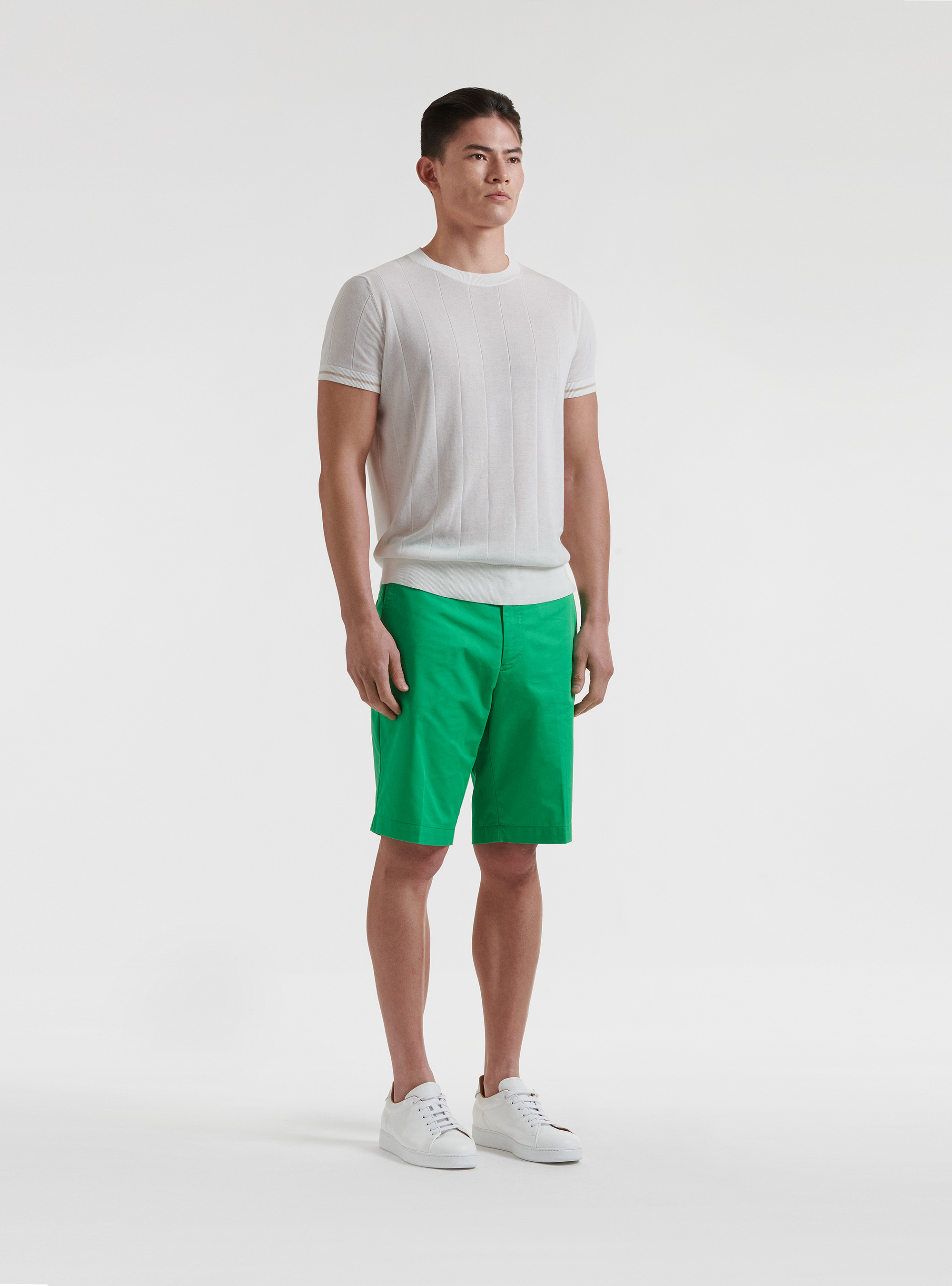Lightweight twill shorts, VERDE 0653C