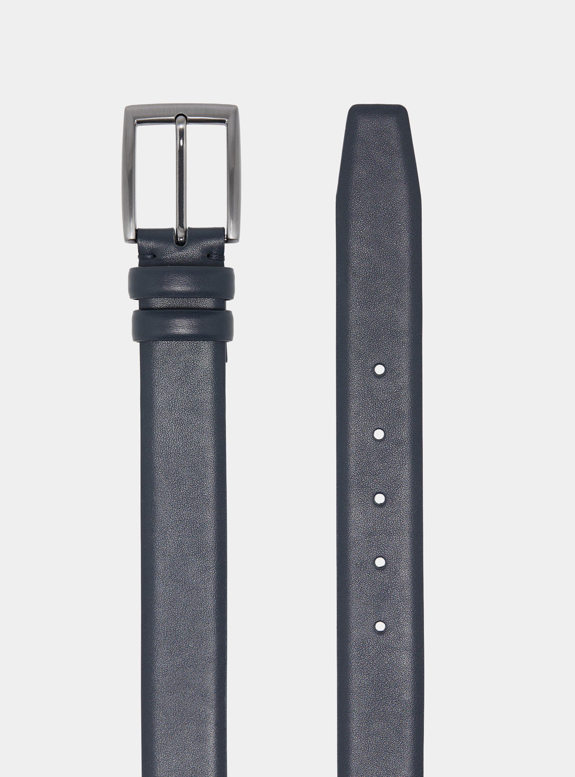 Ceinture en cuir, BLEU MARINE