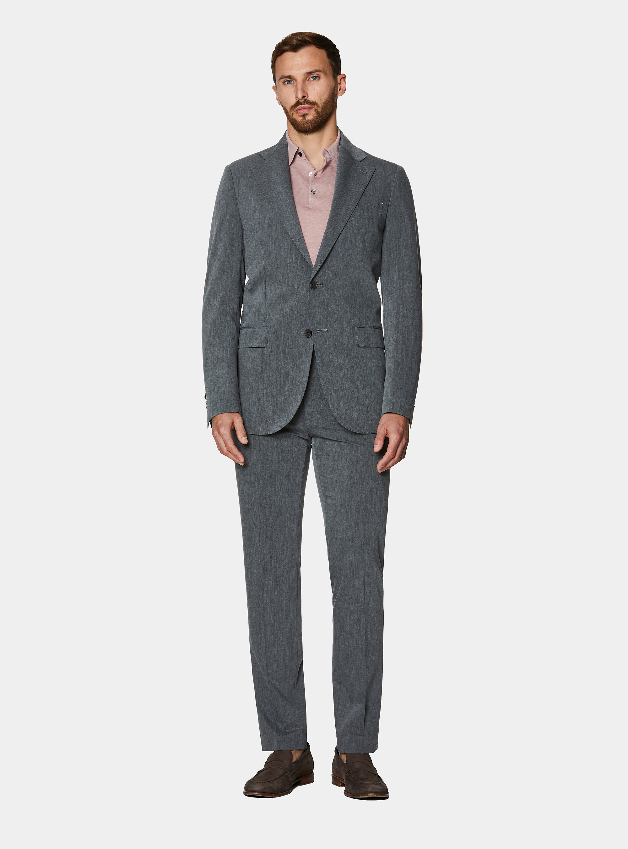 Slim fit suit blazer, GRIGIO SCURO 0125C