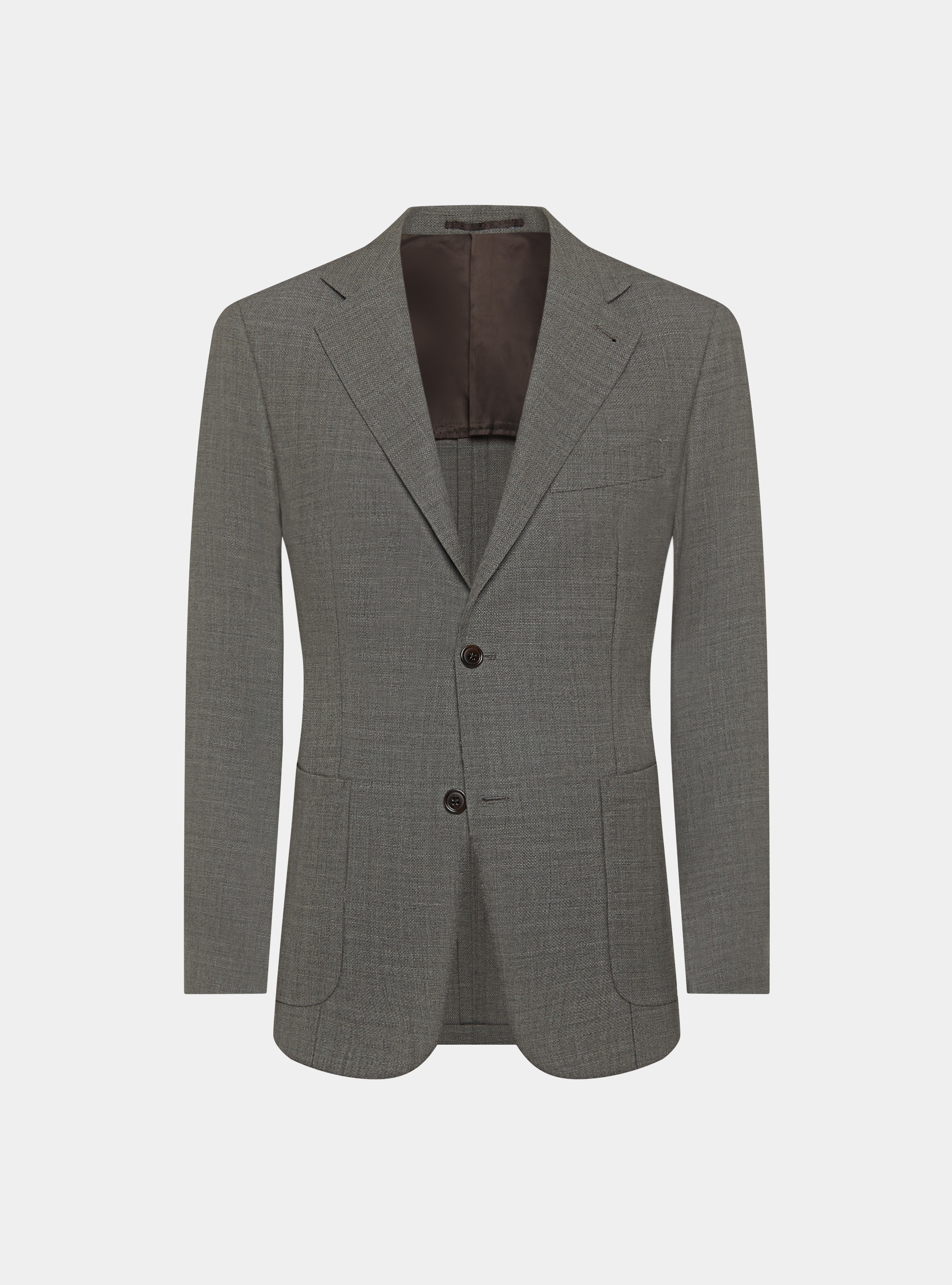 Micro-textured wool blazer, MUD