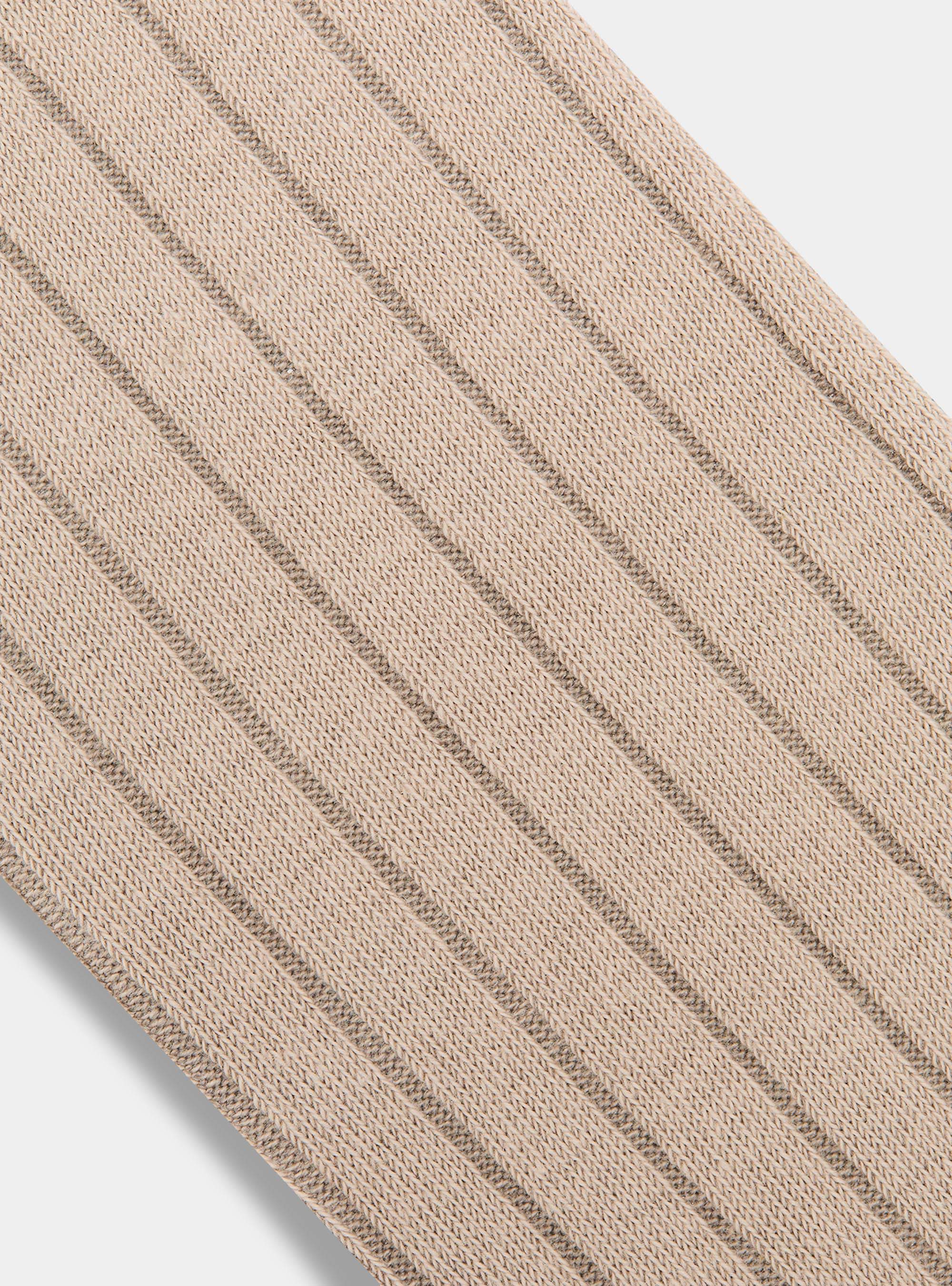 Ribbed socks with embroidery, SAND