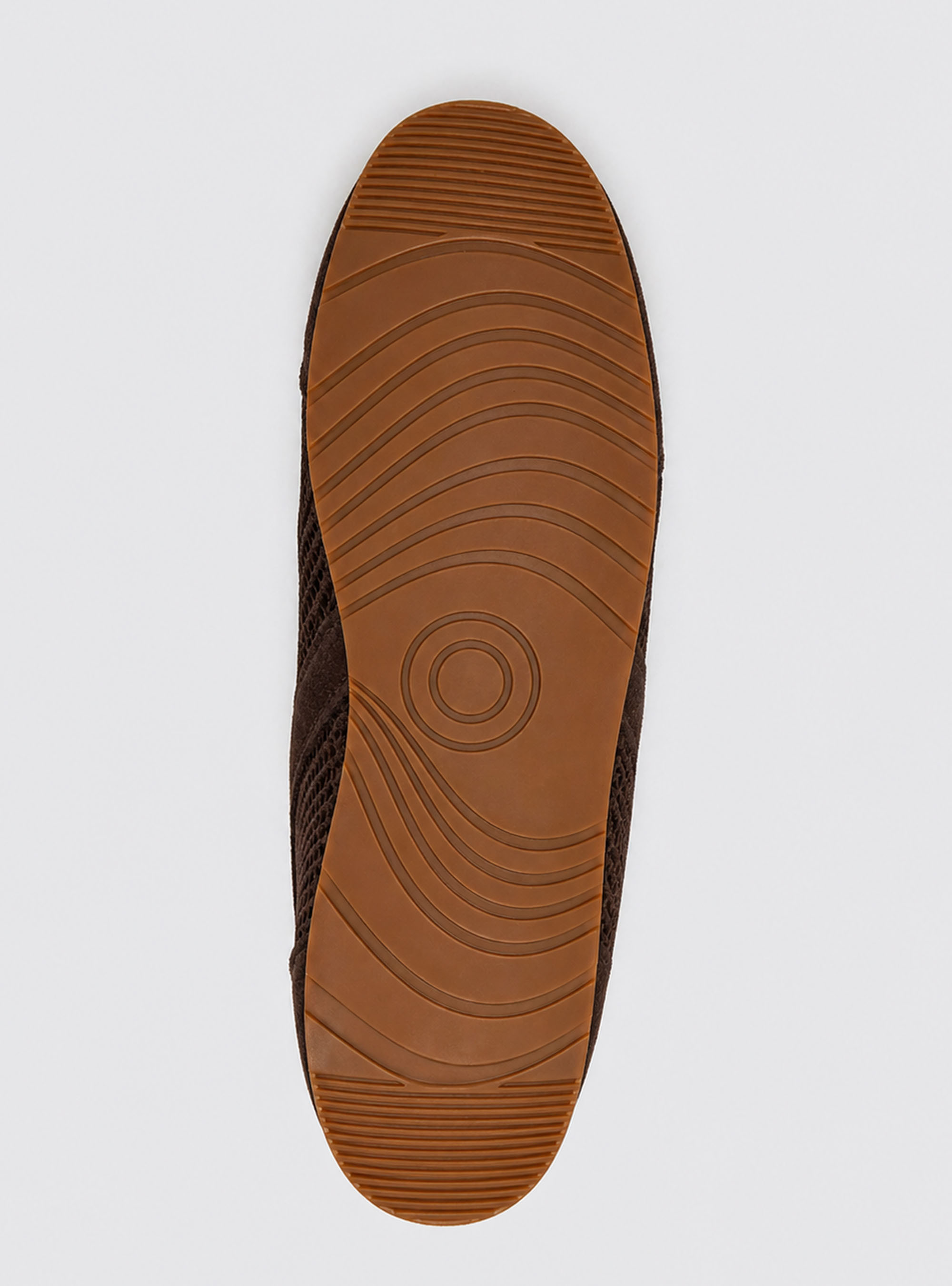 Zapatillas de ante y malla, MARRON