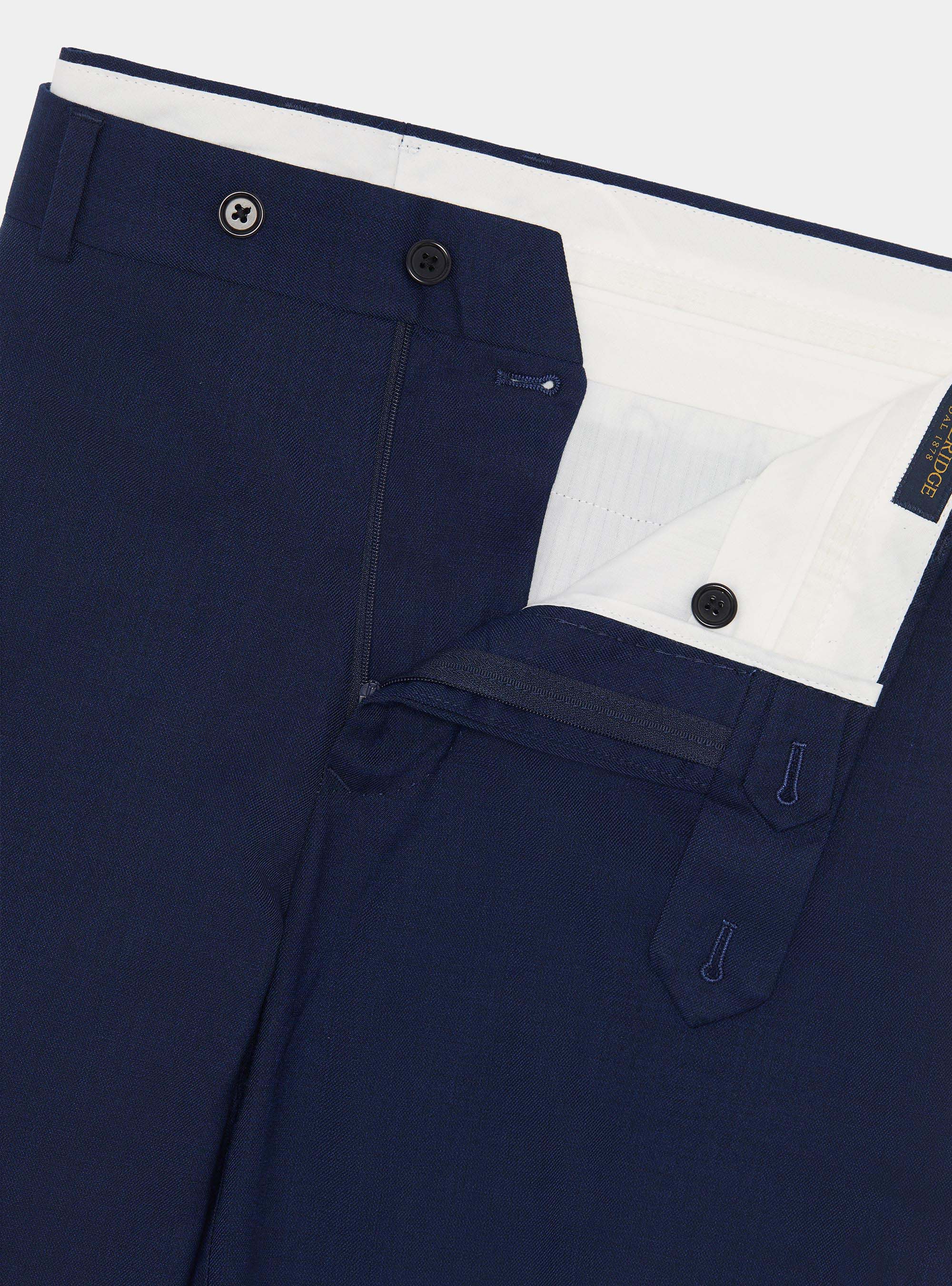 Hopsack suit trousers, NAVY BLUE