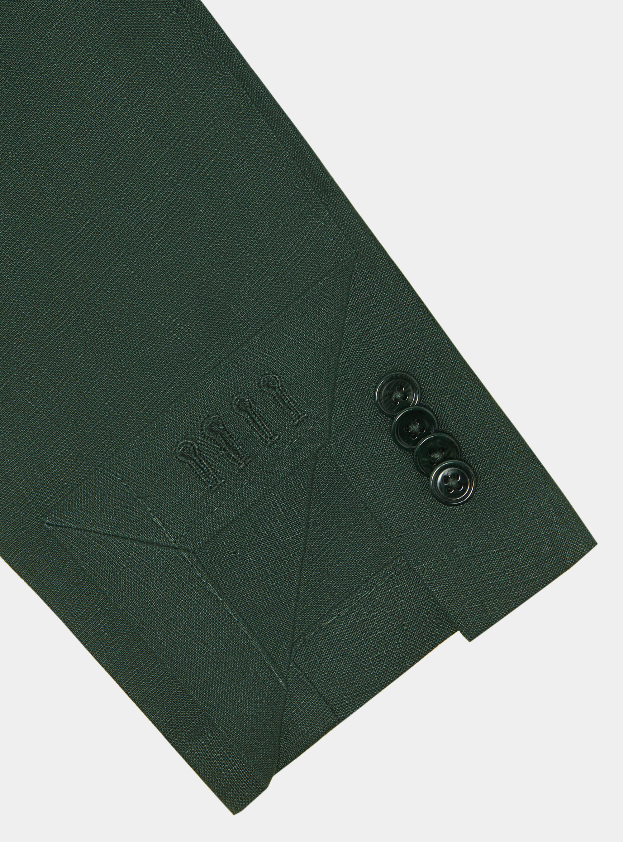 Pure linen suit blazer, GREEN