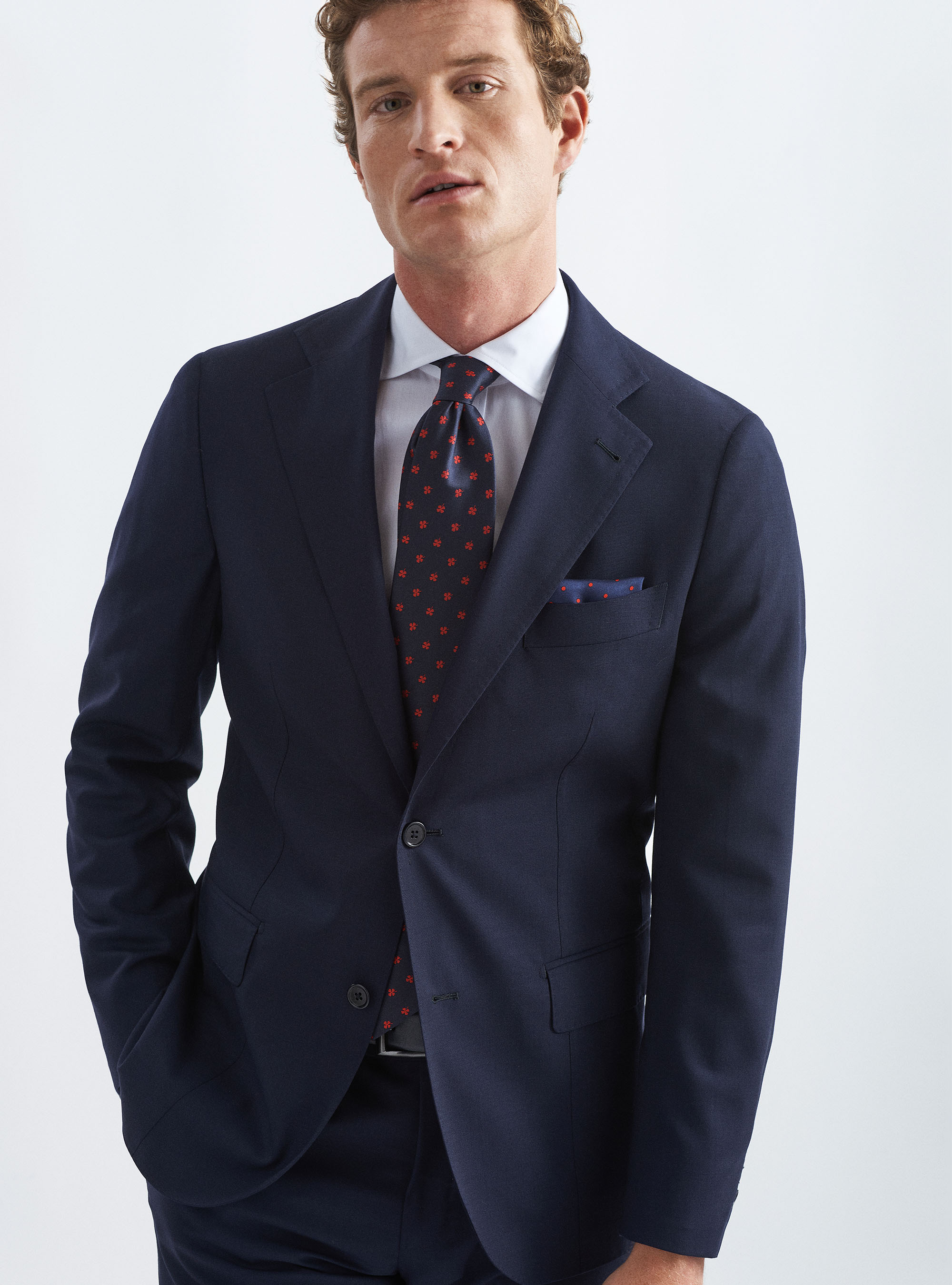 Fresh wool suit blazer, NAVY BLUE