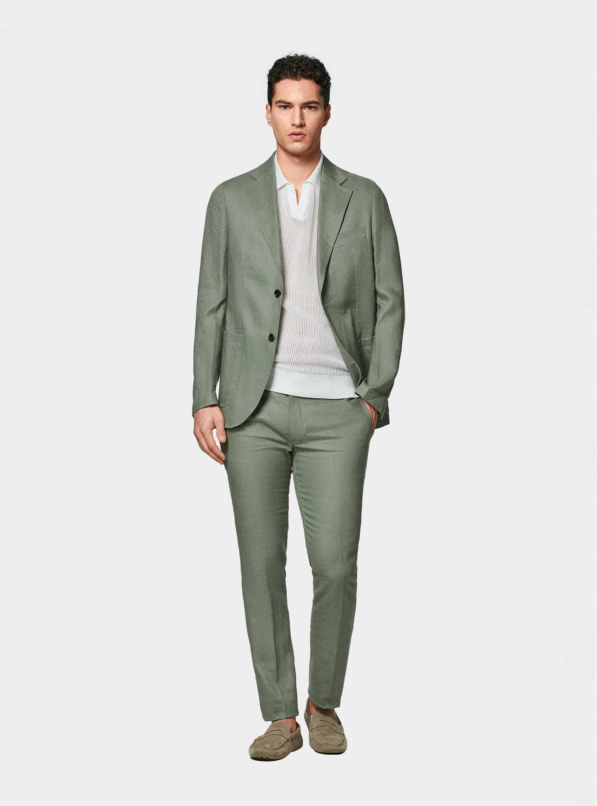 Pure linen suit blazer, SALVIA 0602C