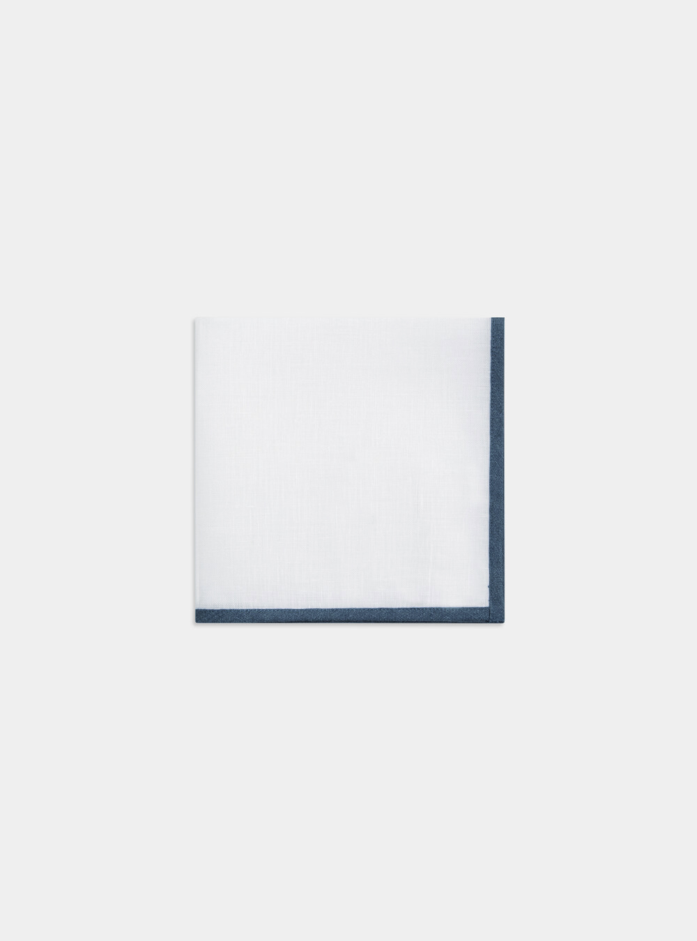 Pochette en lin, BLANC/BLEU MARINE