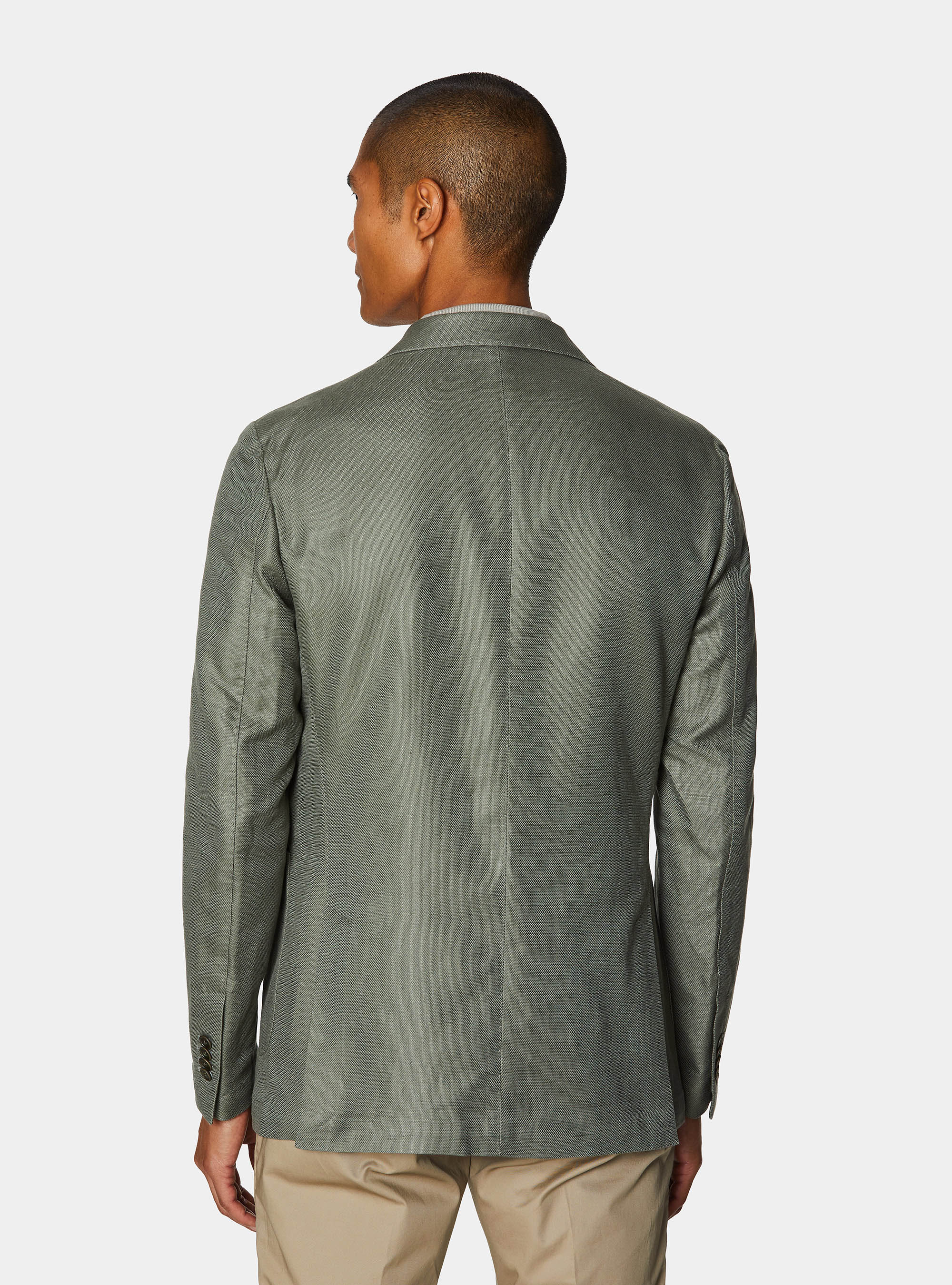 Pure wool hopsack blazer, SALVIA 0602C