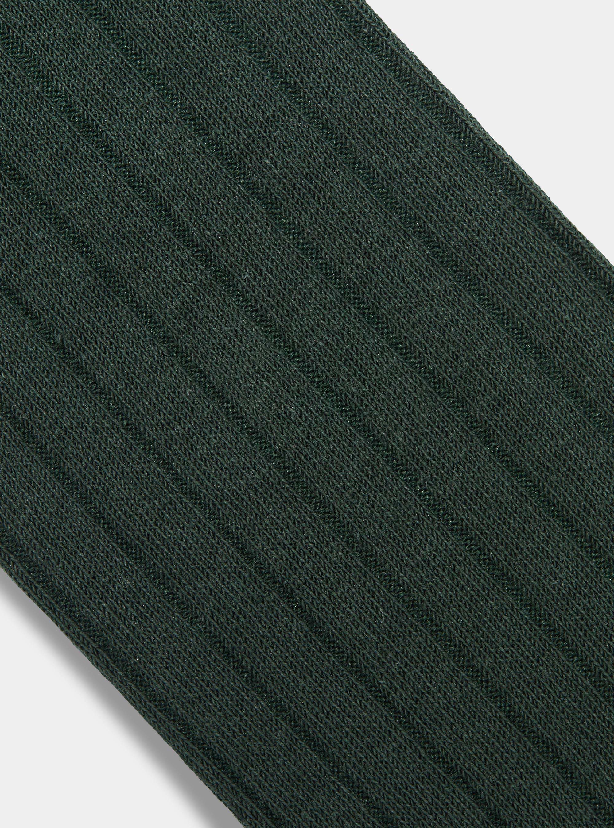 Ribbed socks with embroidery, GREEN