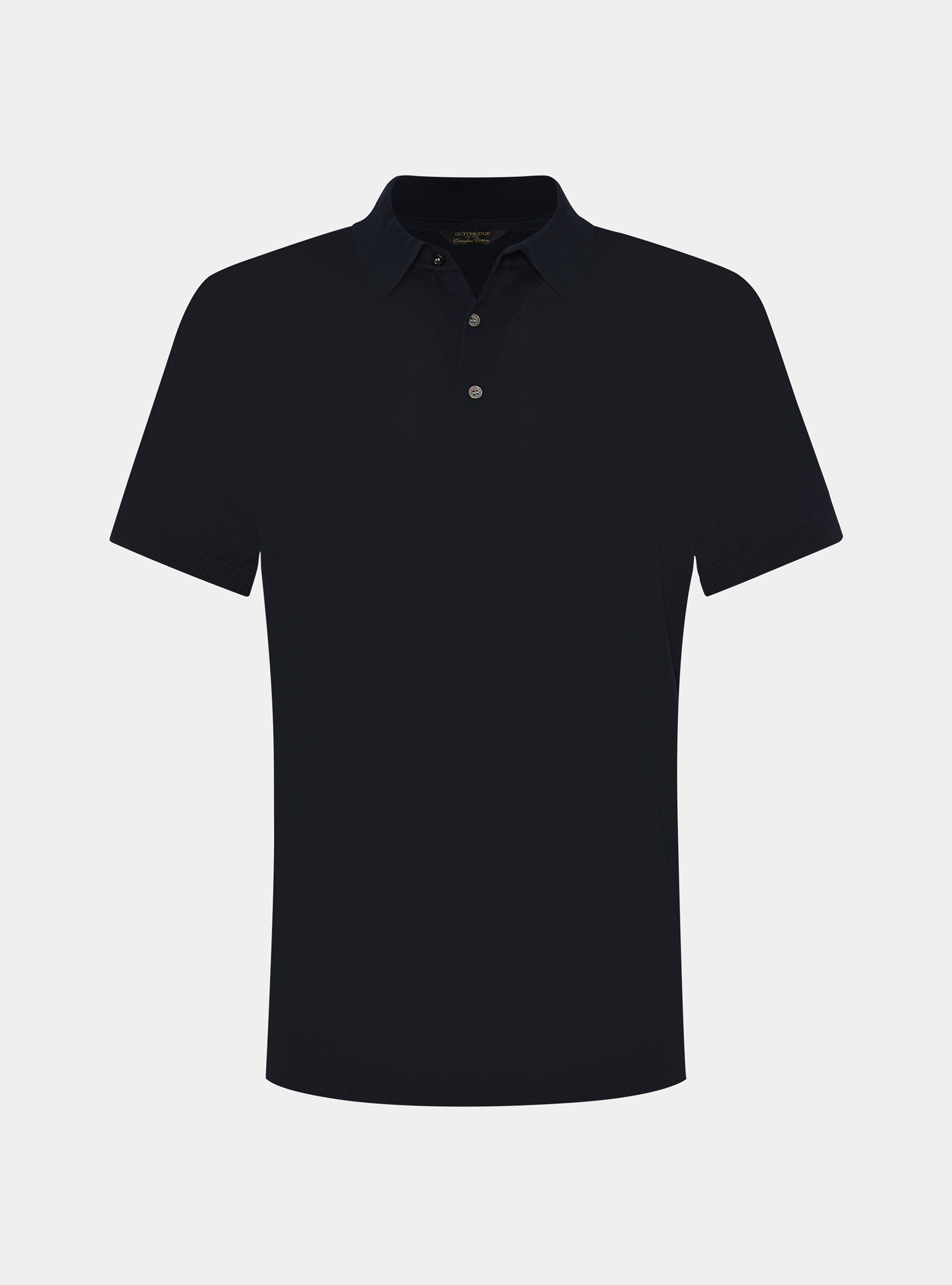 Polo en tricot de coton extra-fin, BLEU MARINE