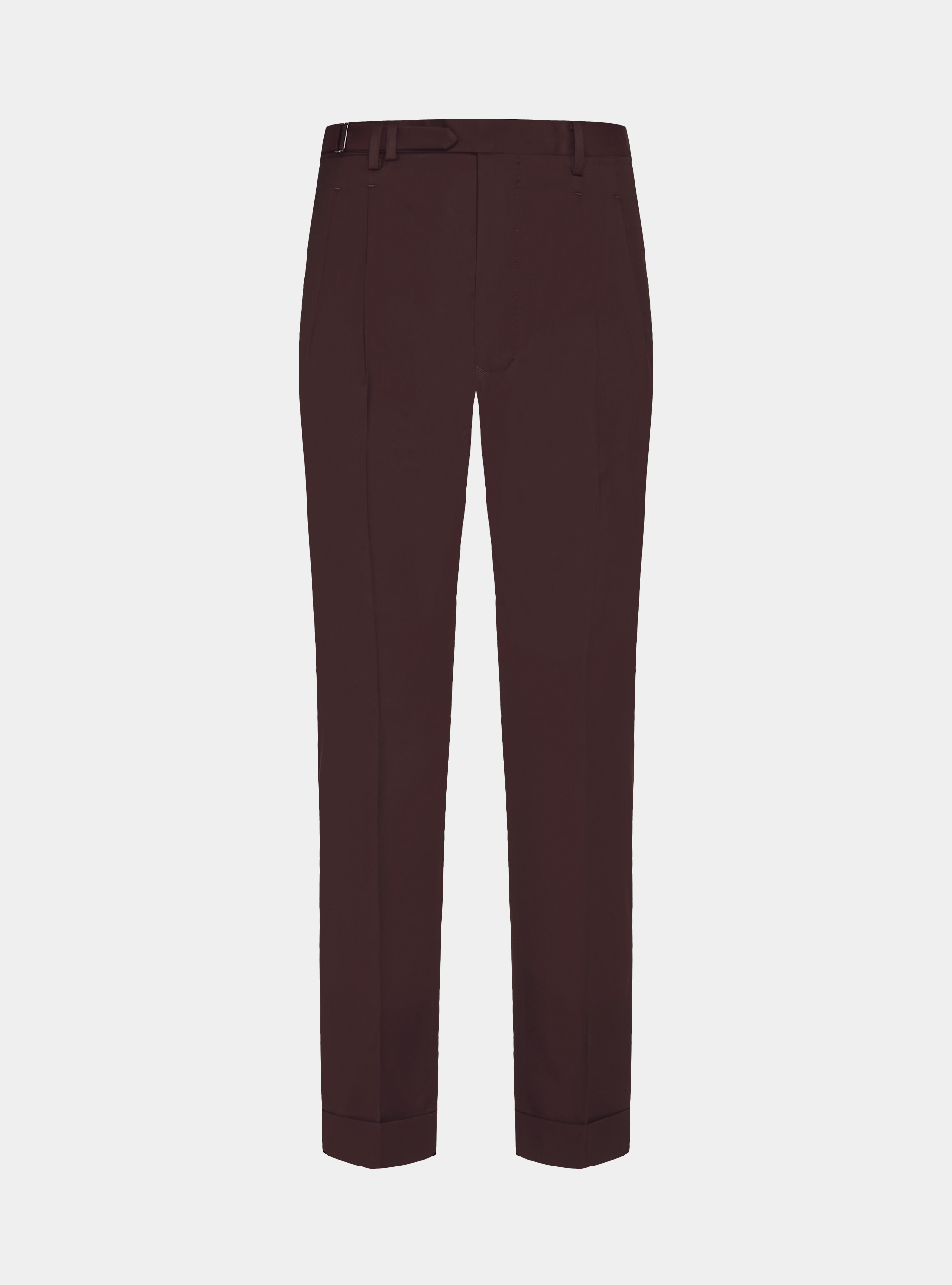 Reda pure wool double pleat trousers, BORDEAUX