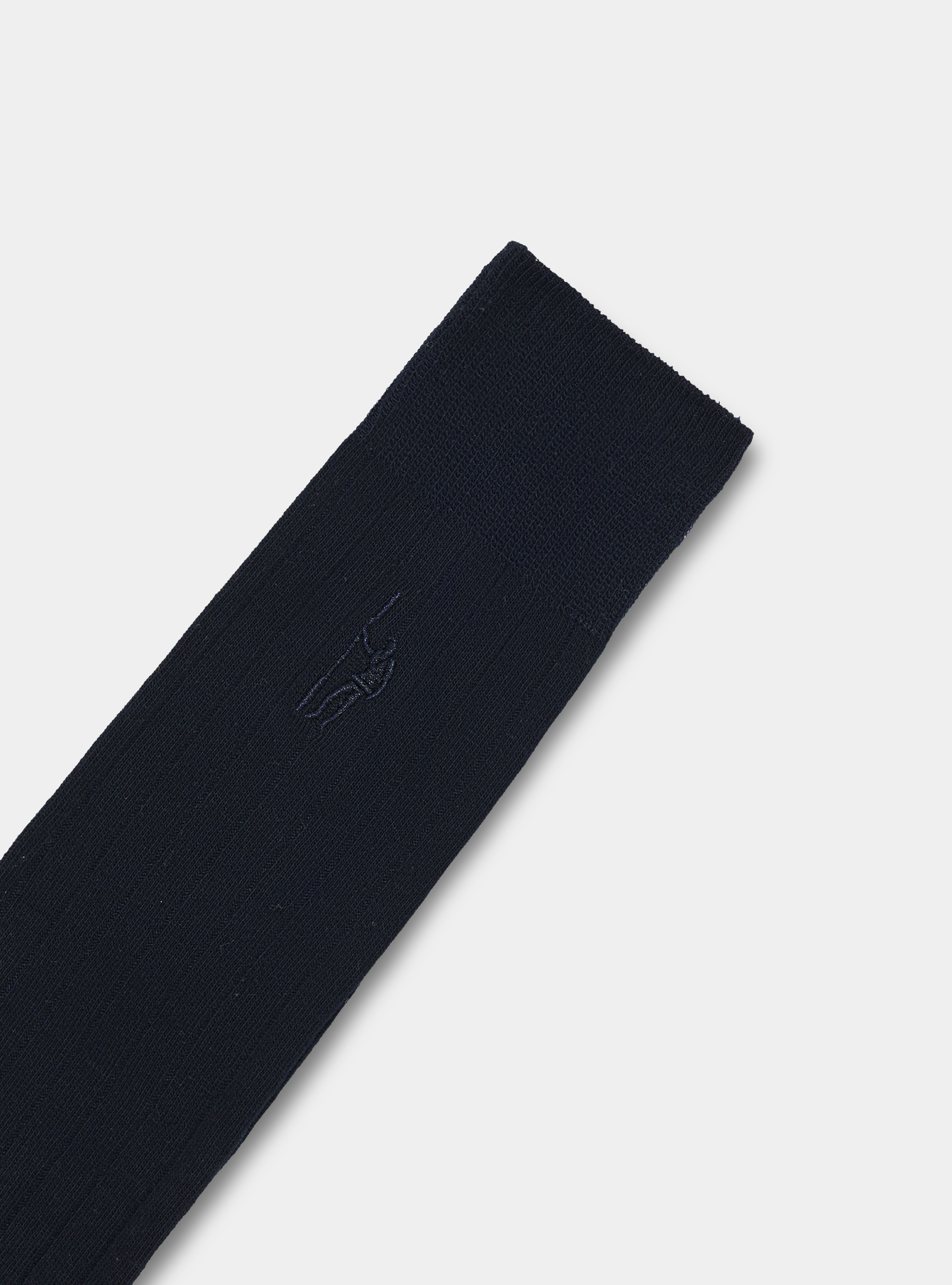 Ribbed socks with embroidery, NAVY BLUE