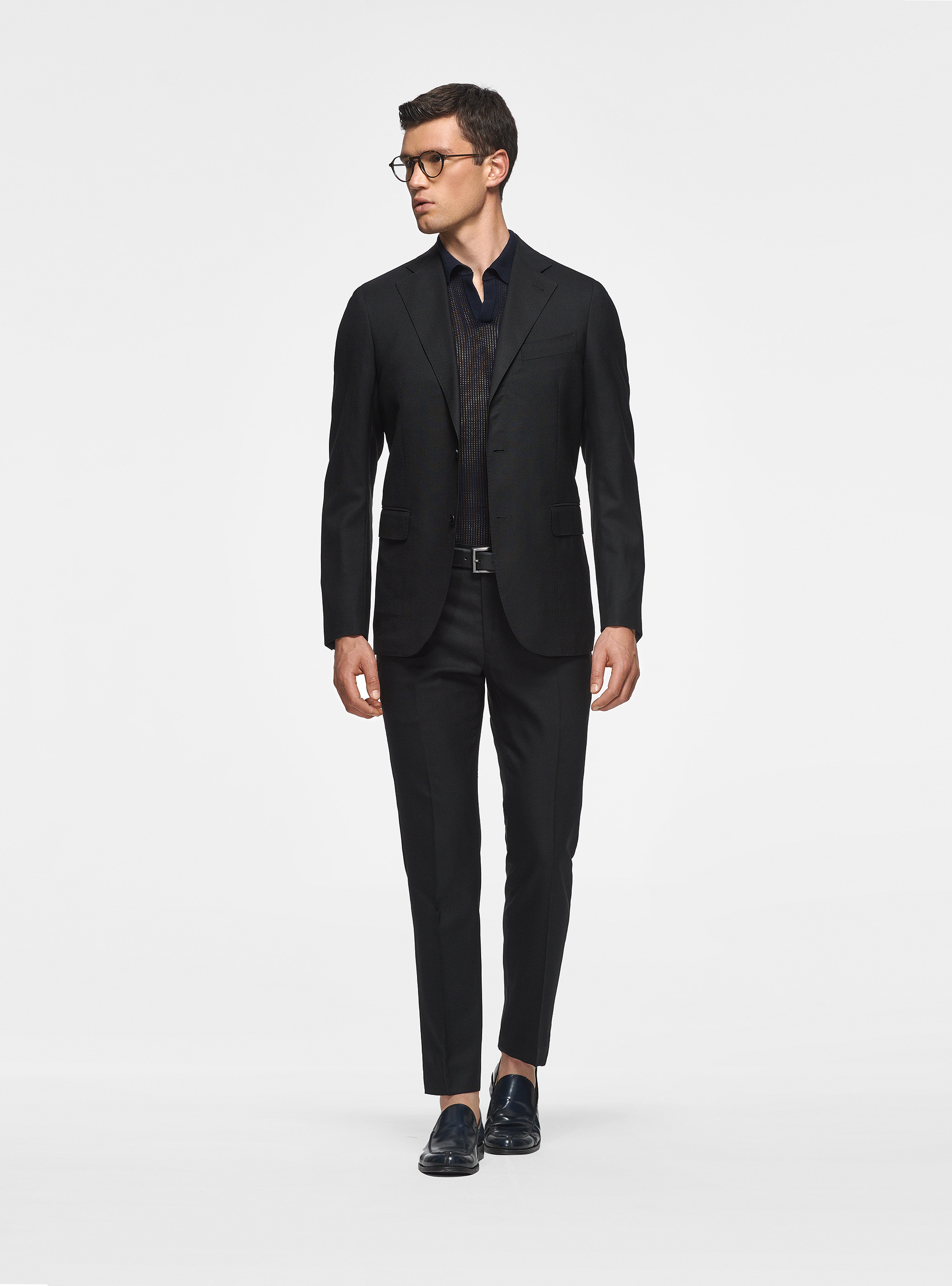 Veste en pure laine Vitale Barberis Canonico, NOIR