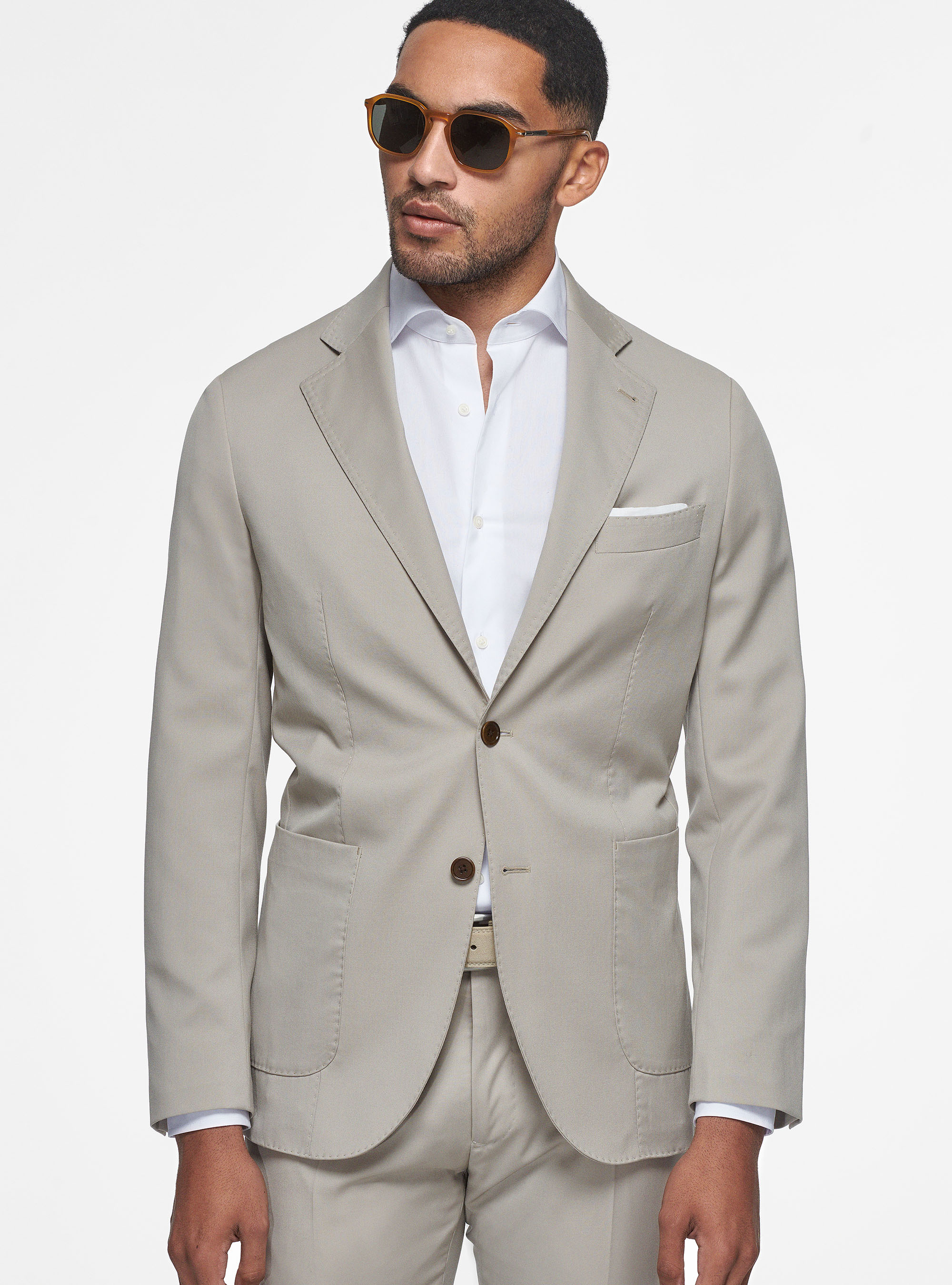 Pure 110's superfine wool blazer, SAND