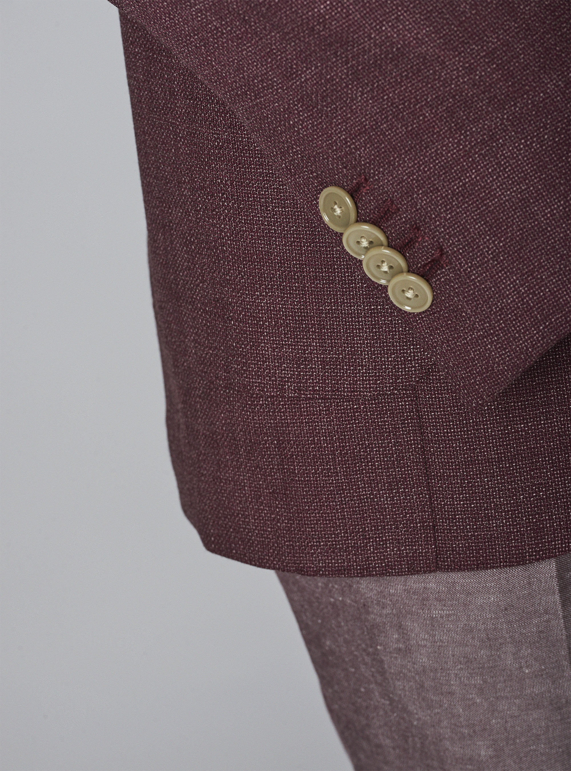 Micro-textured pure wool blazer, BORDEAUX