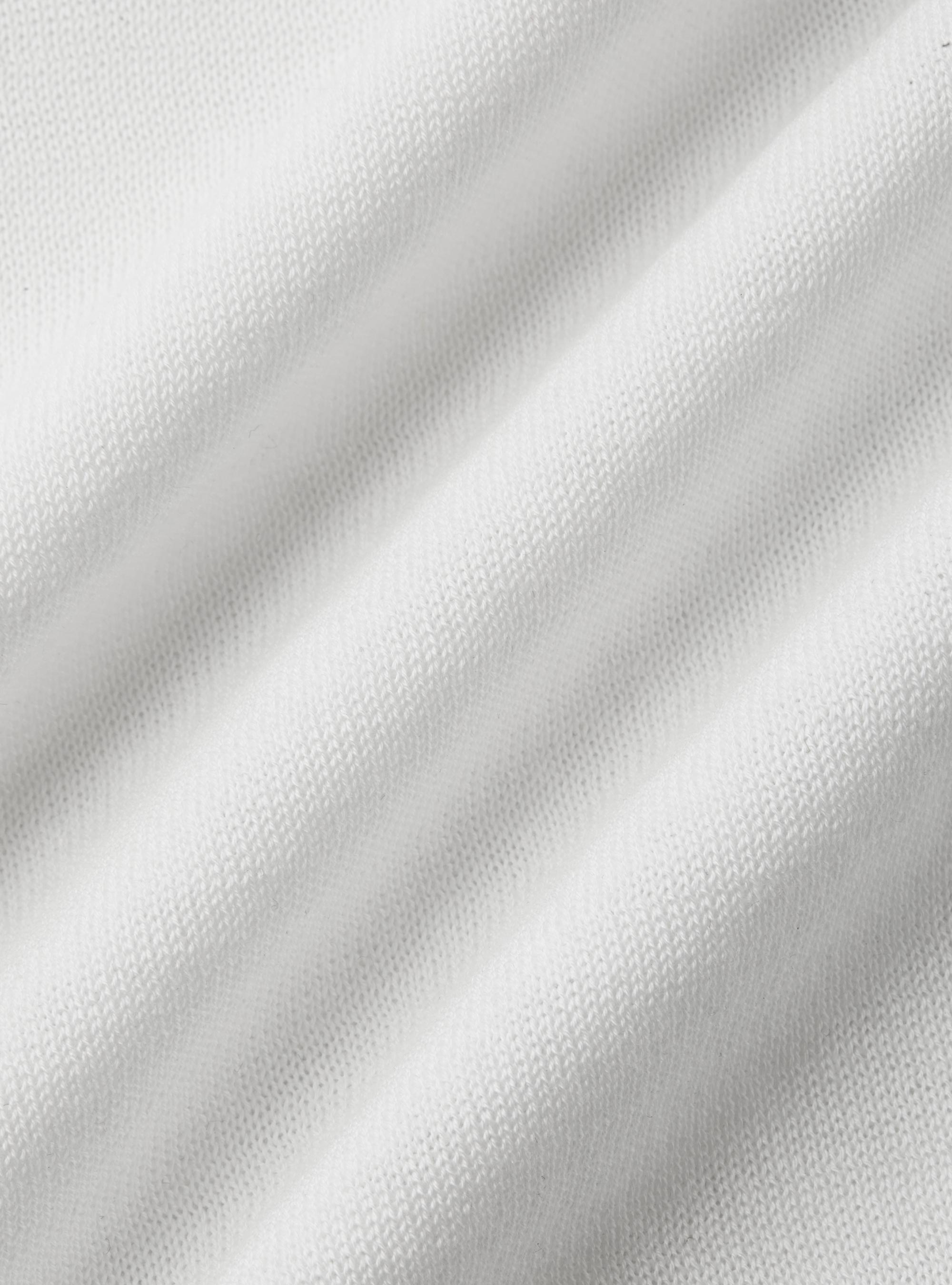 Polo de algod&oacute;n y seda, BLANCO