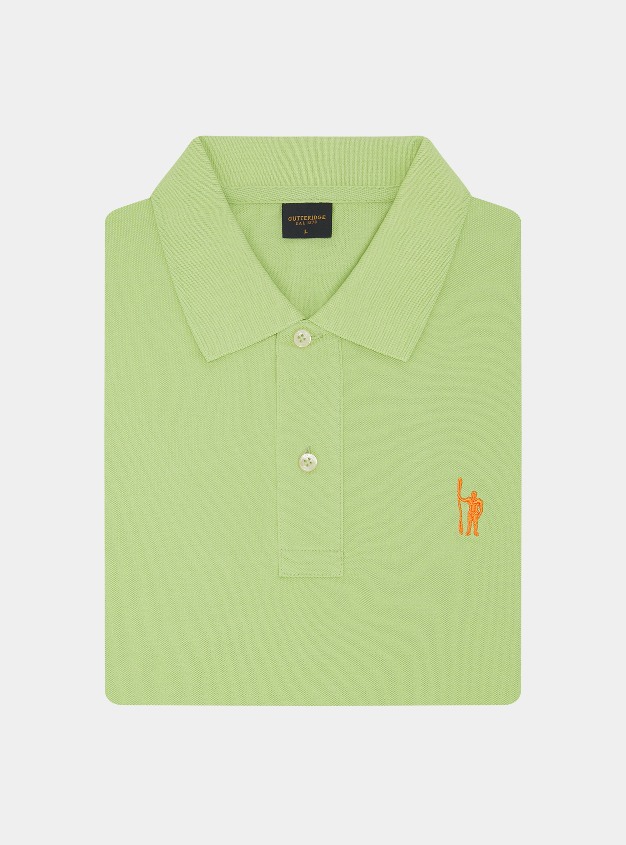 Piqu&eacute; polo shirt with embroidery, 0620C VERDE CHIARO