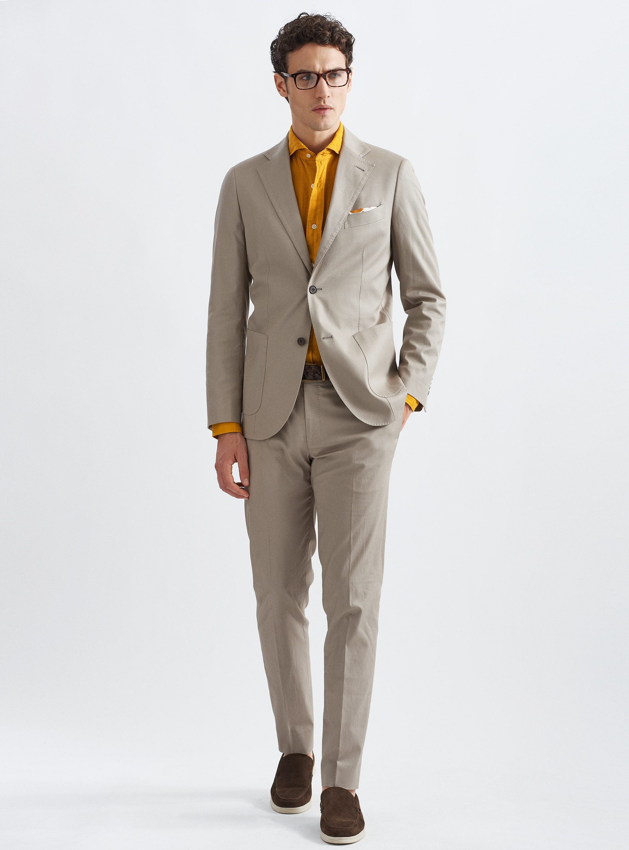Veste de costume en coton stretch blind&eacute;, BOUE