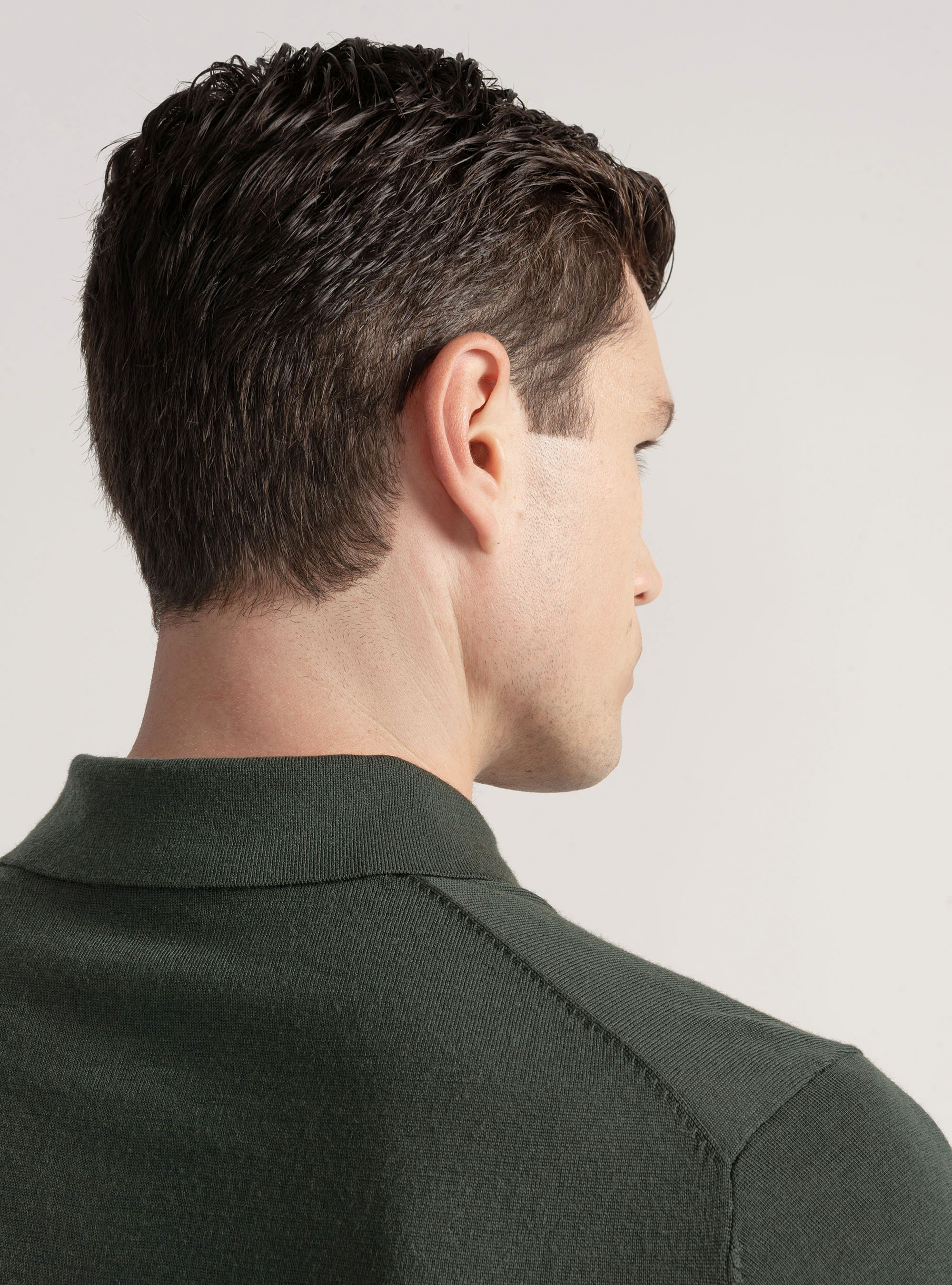 Extra-fine merino wool polo shirt, MILITARE 0609C