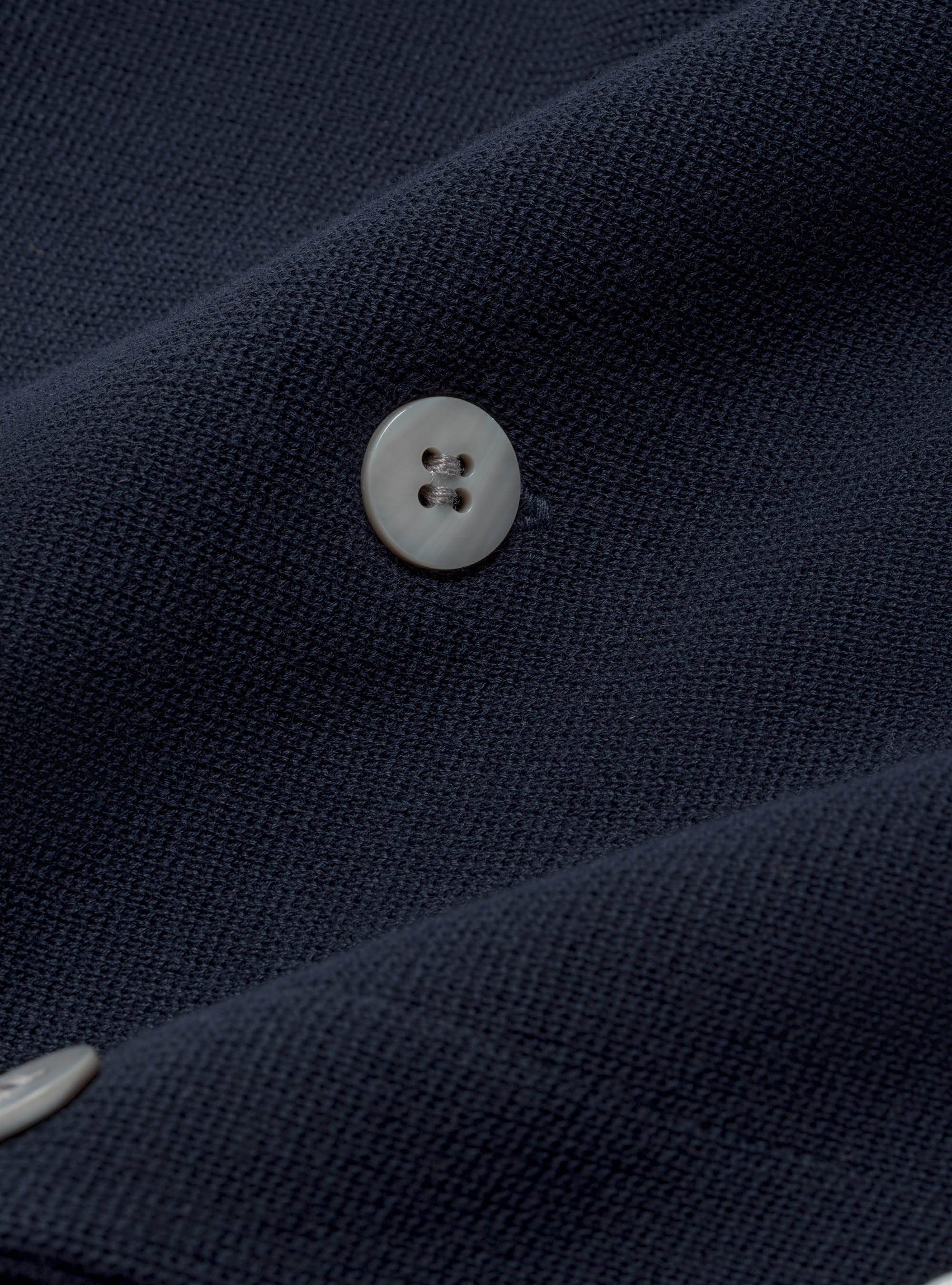 Pure cotton knitted double-breasted waistcoat, NAVY BLUE