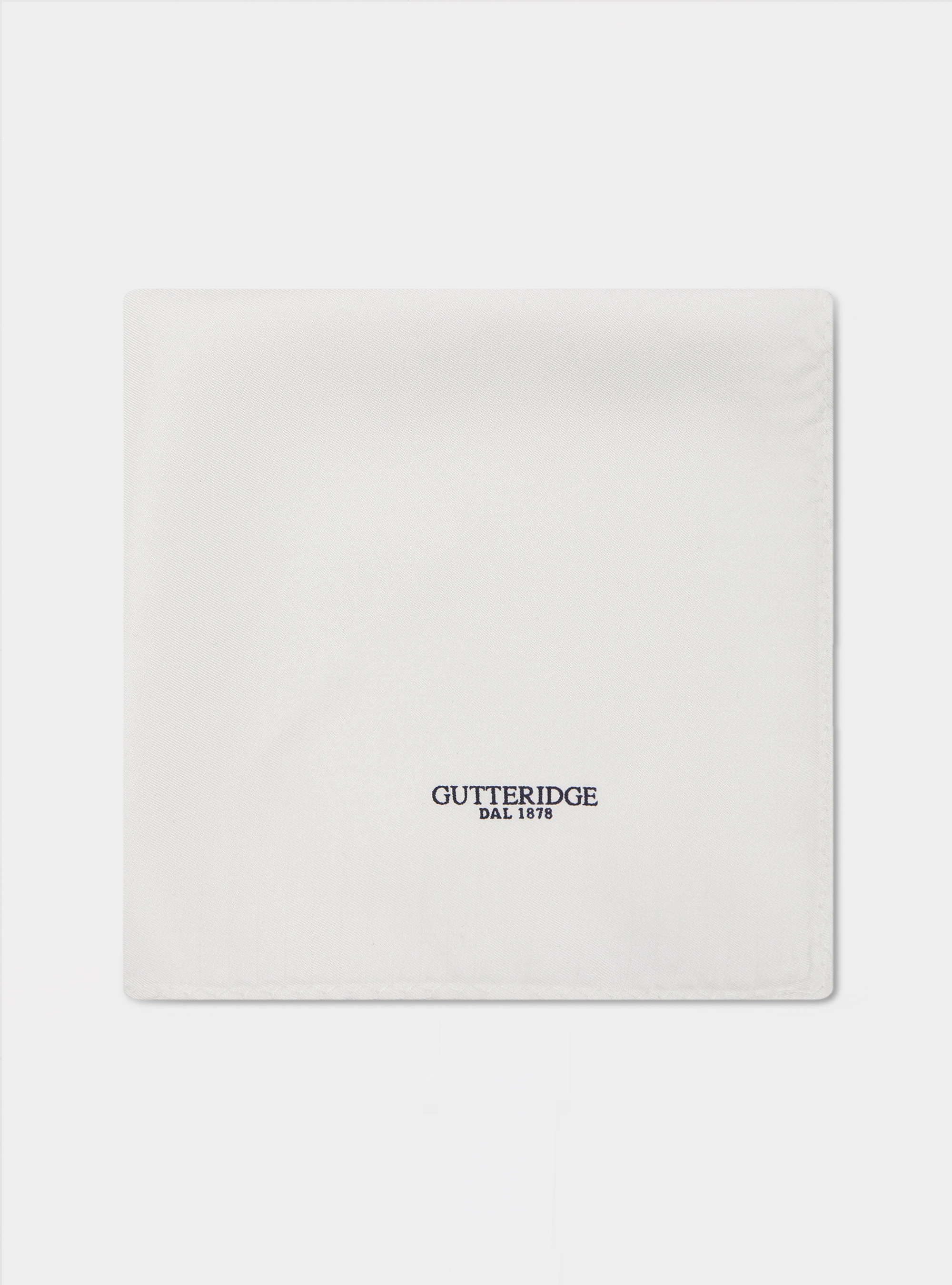 White Silk Pochette with Logo, WHITE