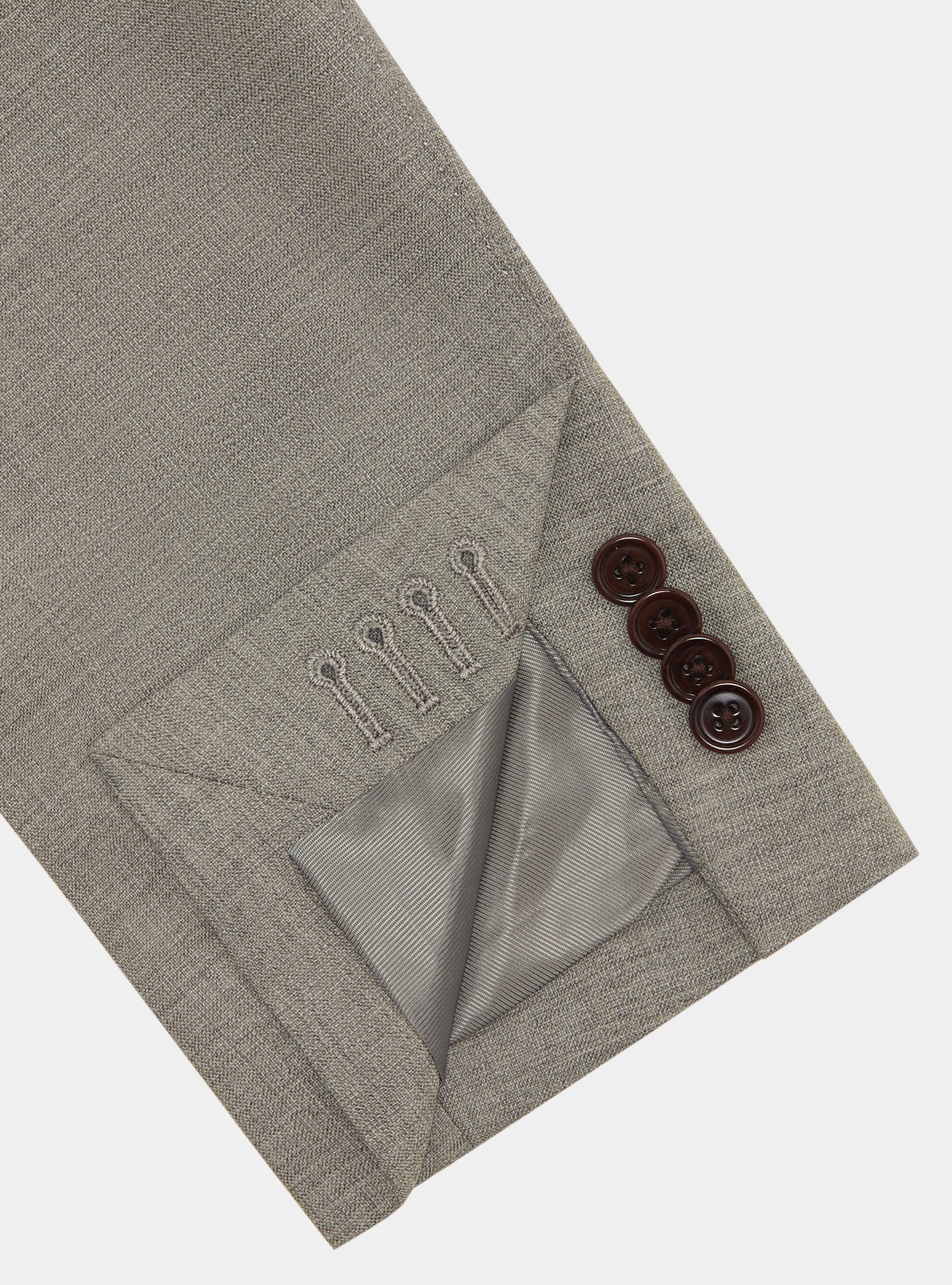 Giacca doppiopetto in pura lana Vitale Barberis Canonico, ECRU