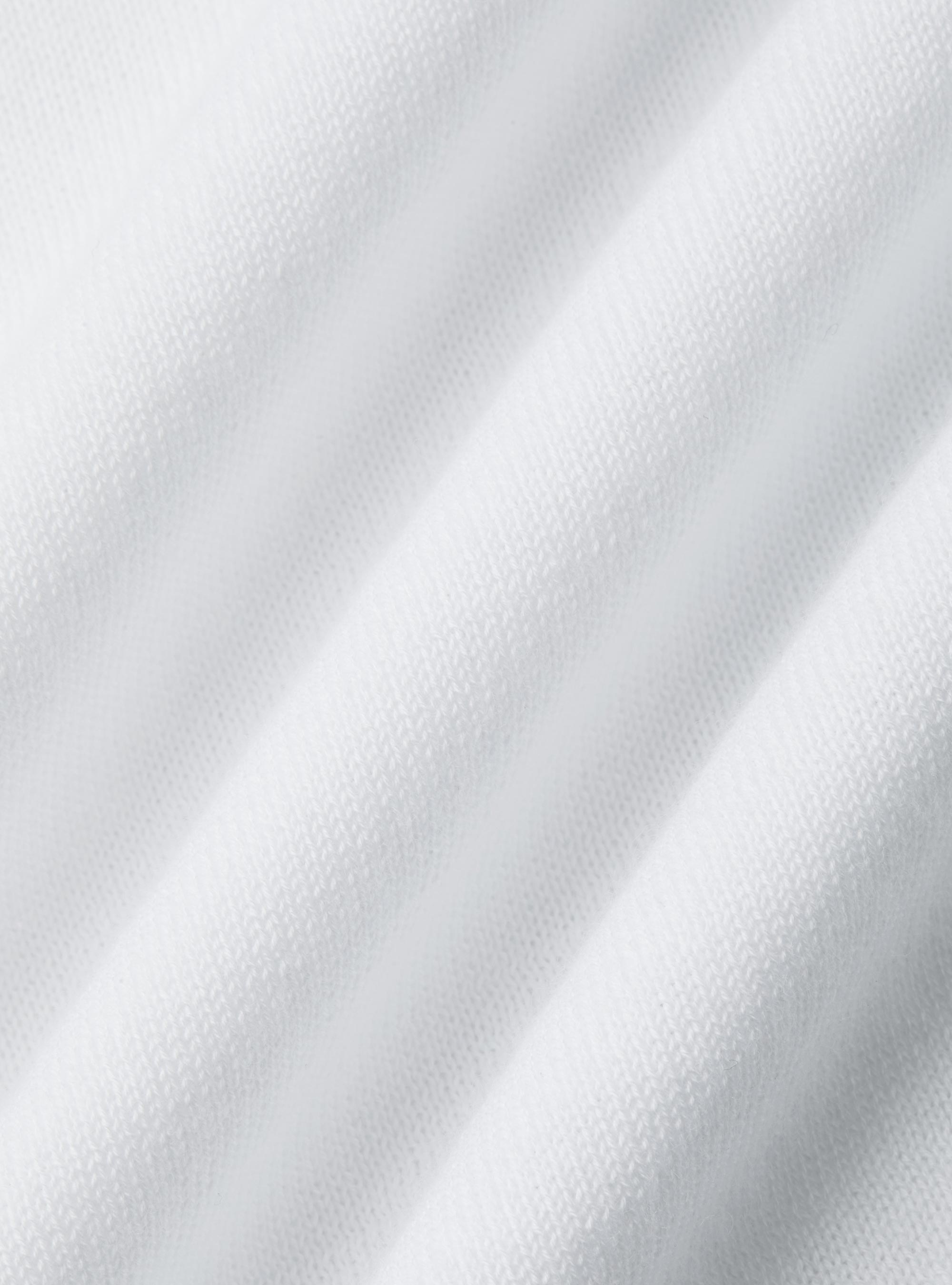 Polo de punto de algod&oacute;n extrafino, BLANCO
