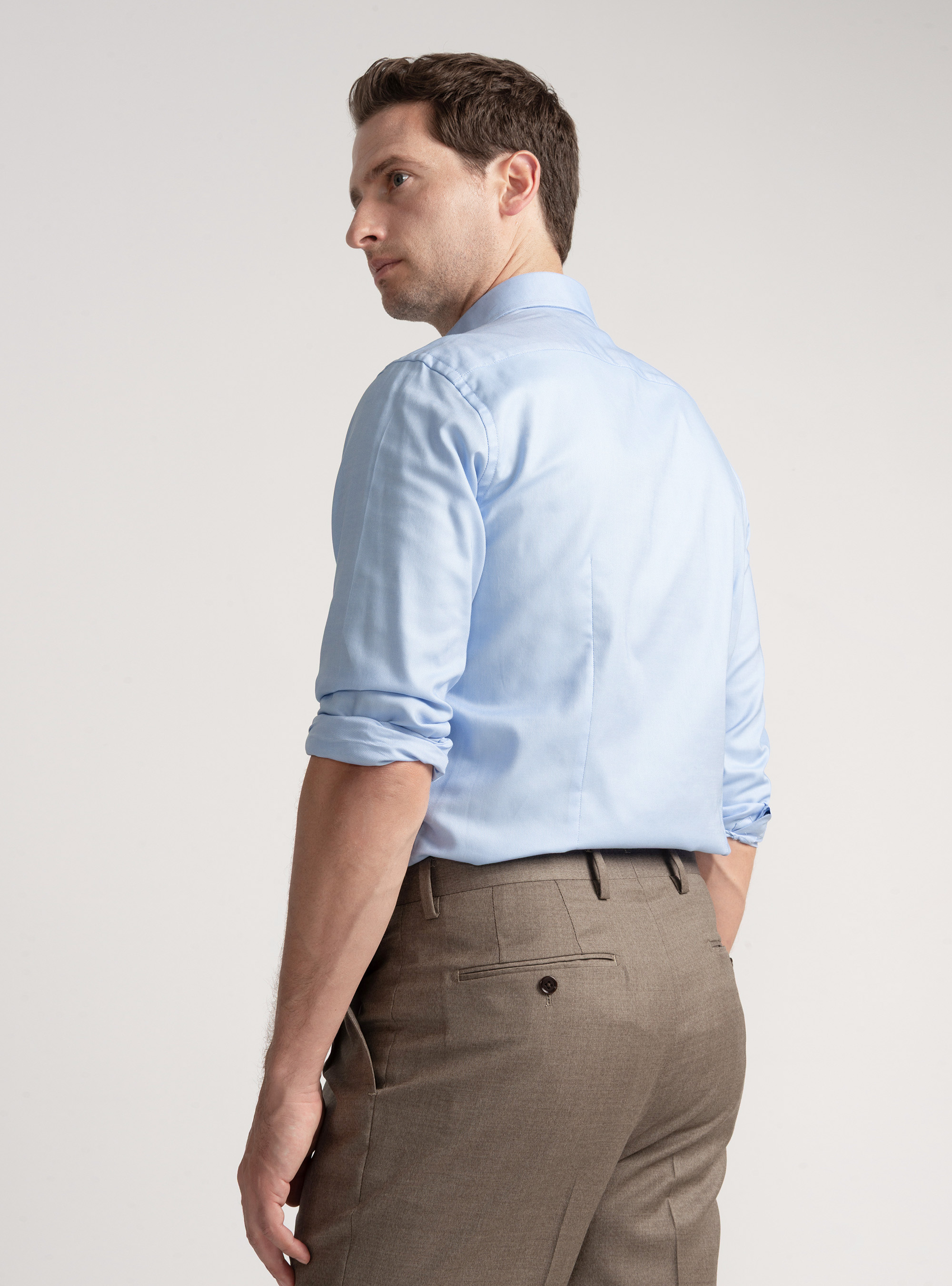 Camicia in cotone oxford, AZZURRO