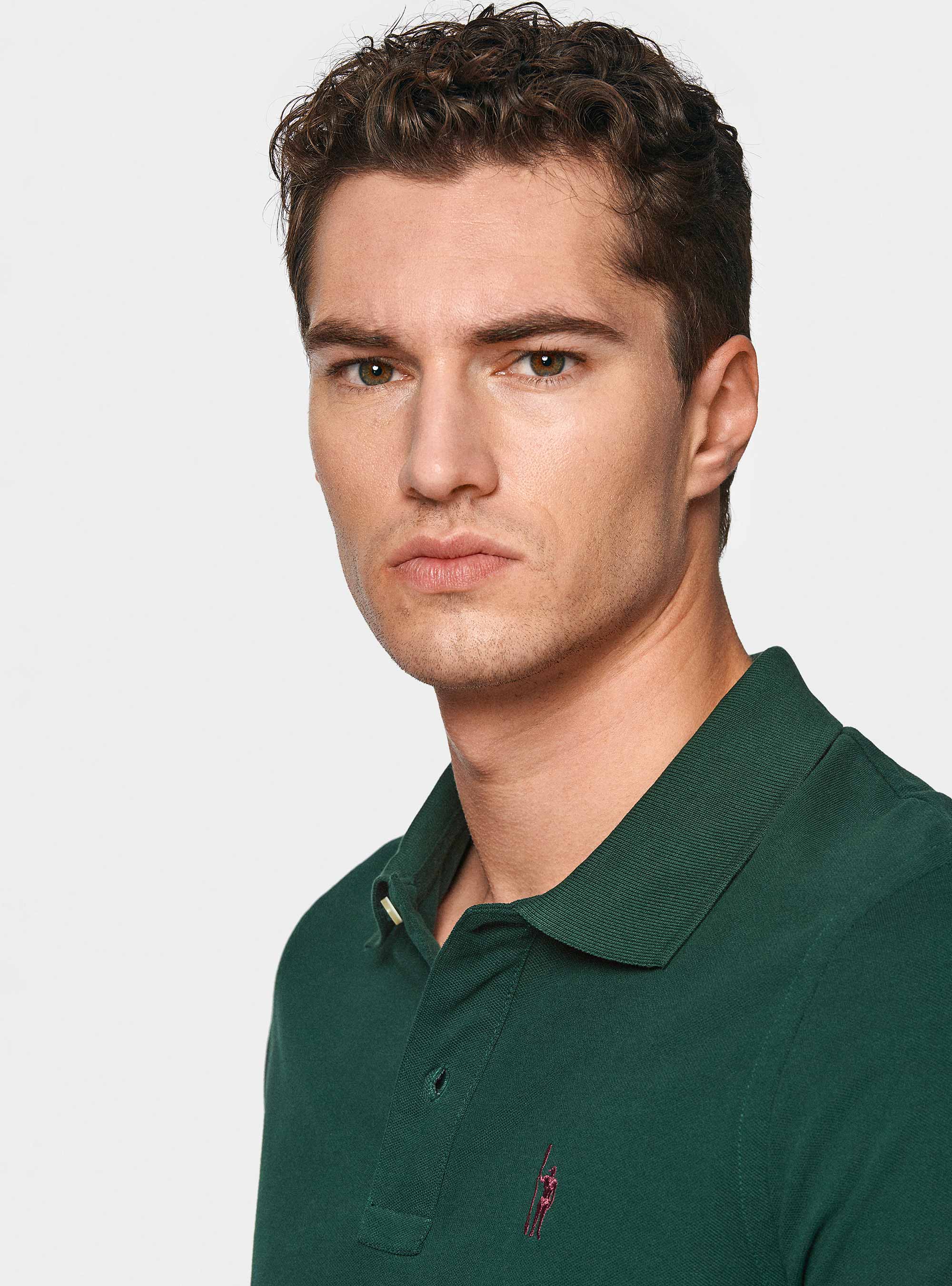 Polo classique en piqu&eacute;, OLIVE
