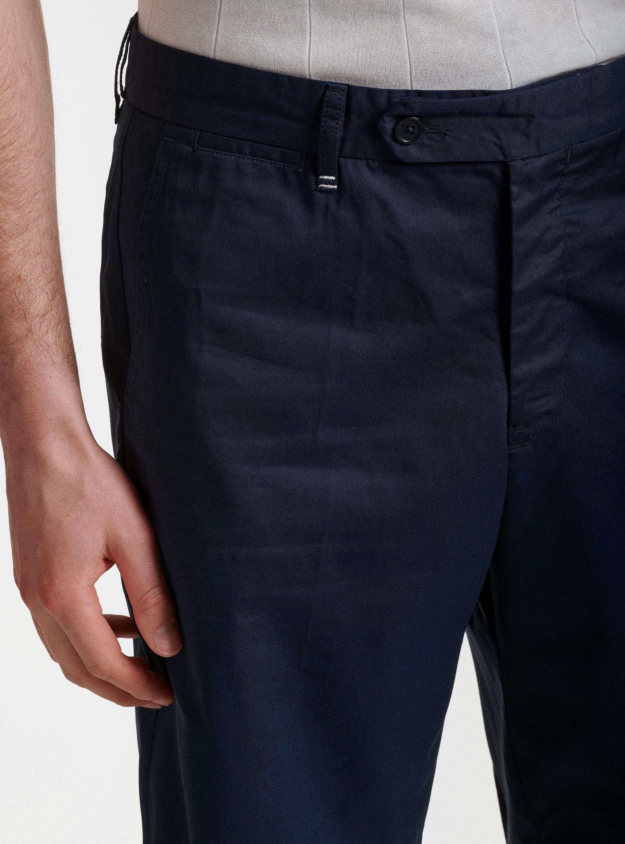 Bermudas de sarga ligera, AZUL MARINO