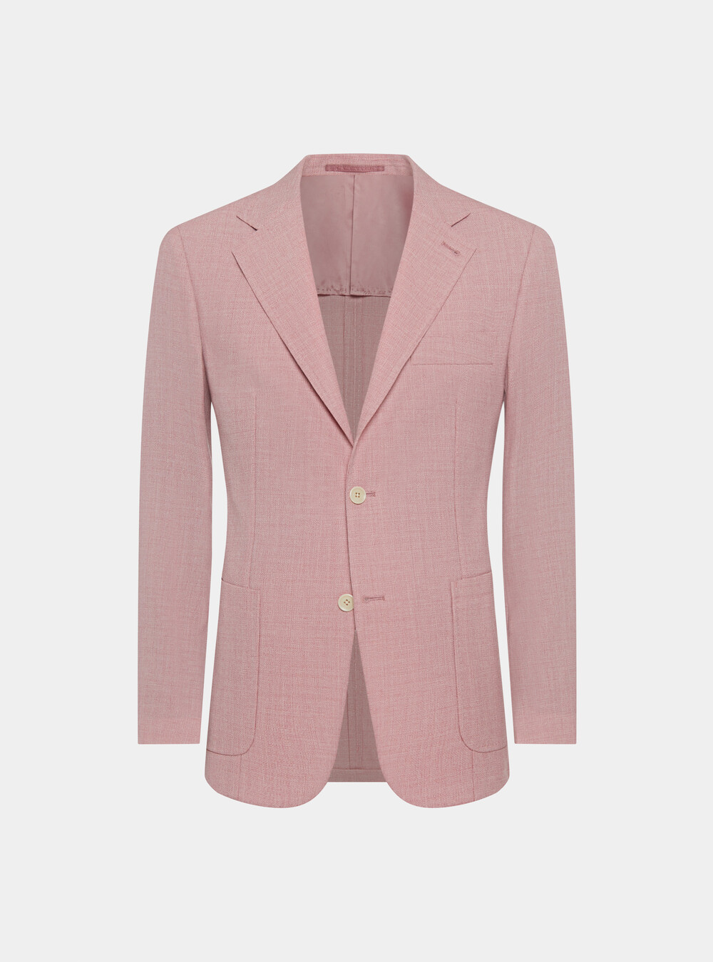 Micro-textured pure wool blazer, PINK