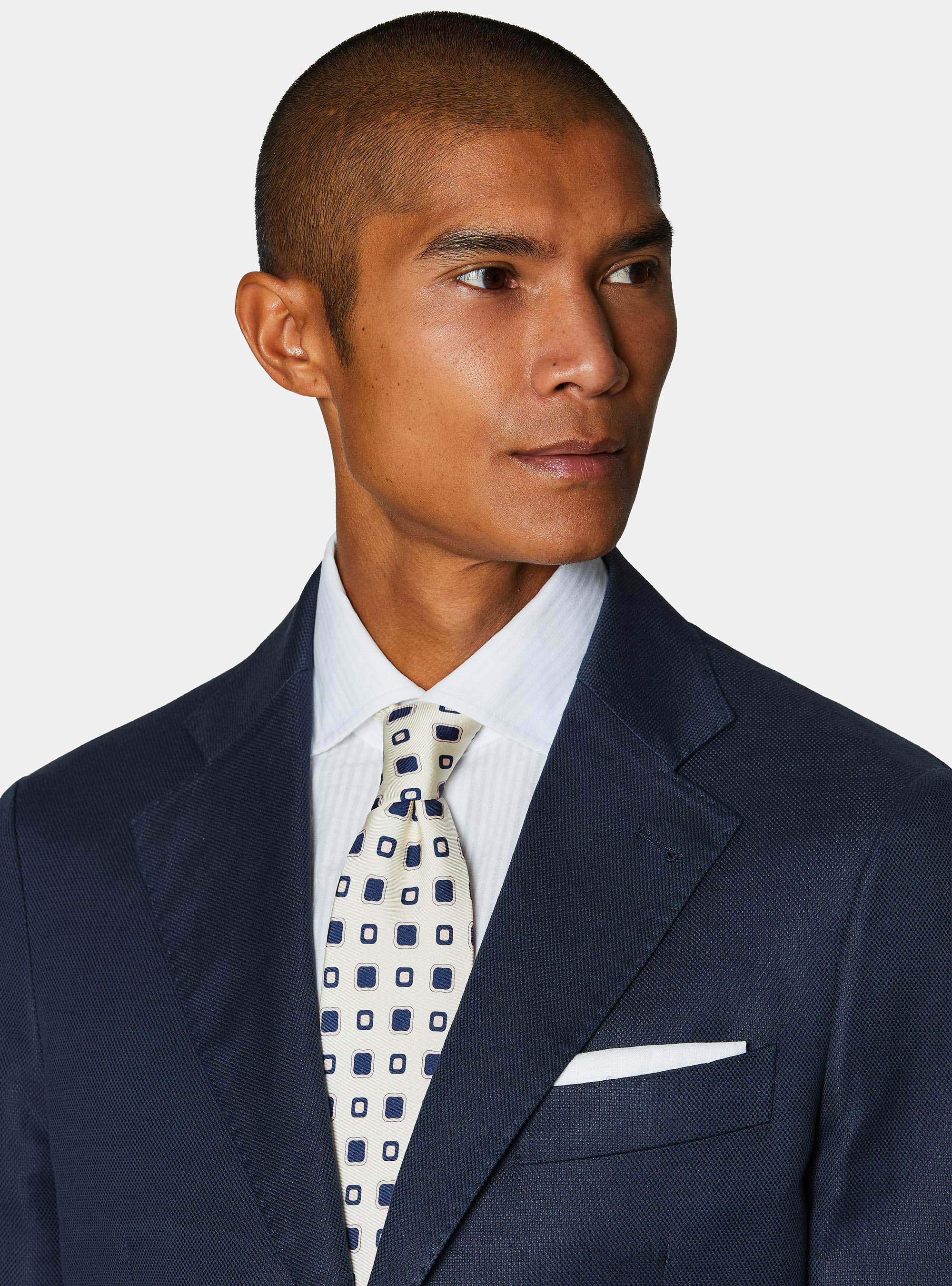Pure wool hopsack blazer, NAVY BLUE