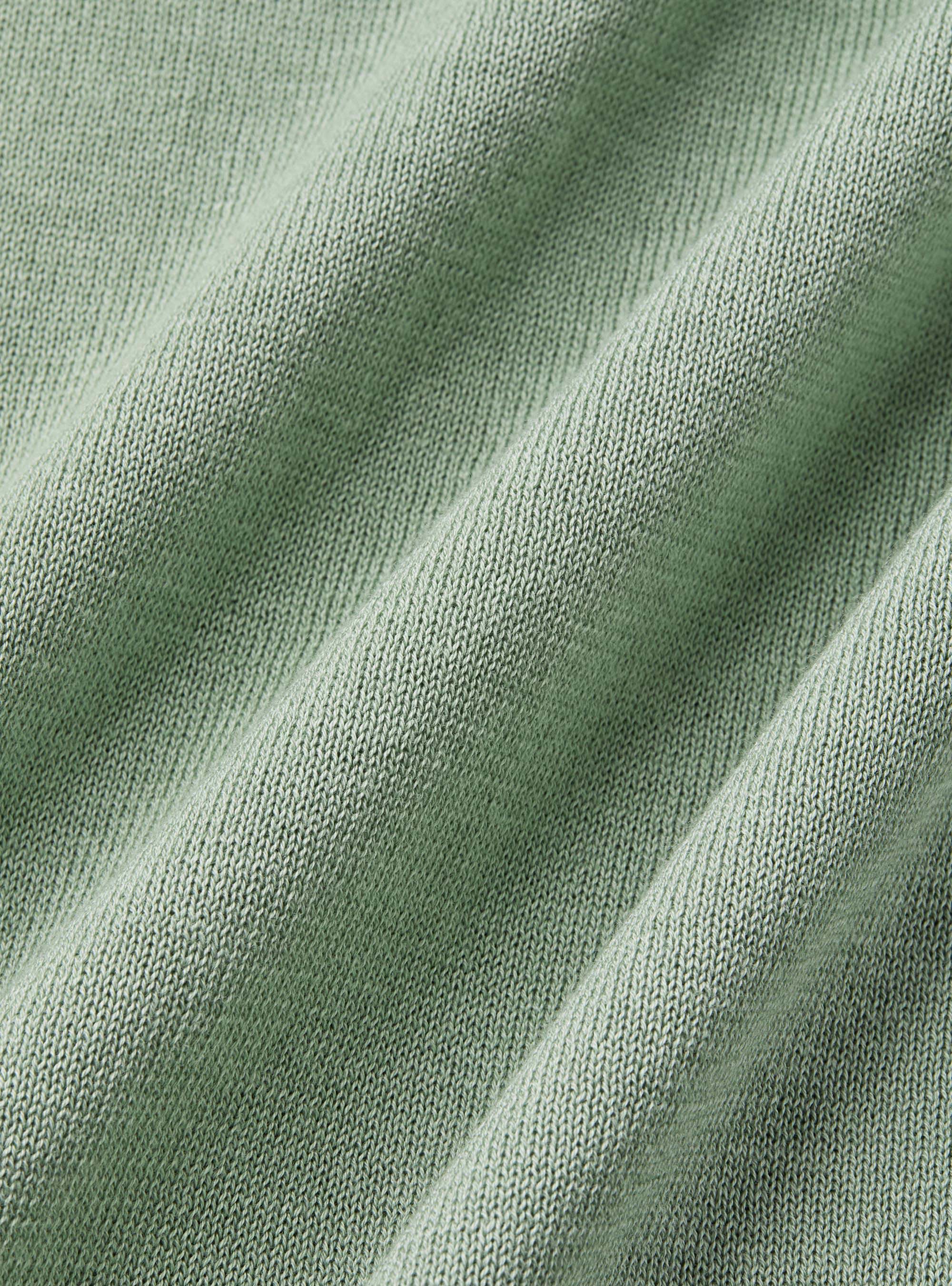 Polo de punto sin botones en algod&oacute;n extrafino, SALVIA 0602C