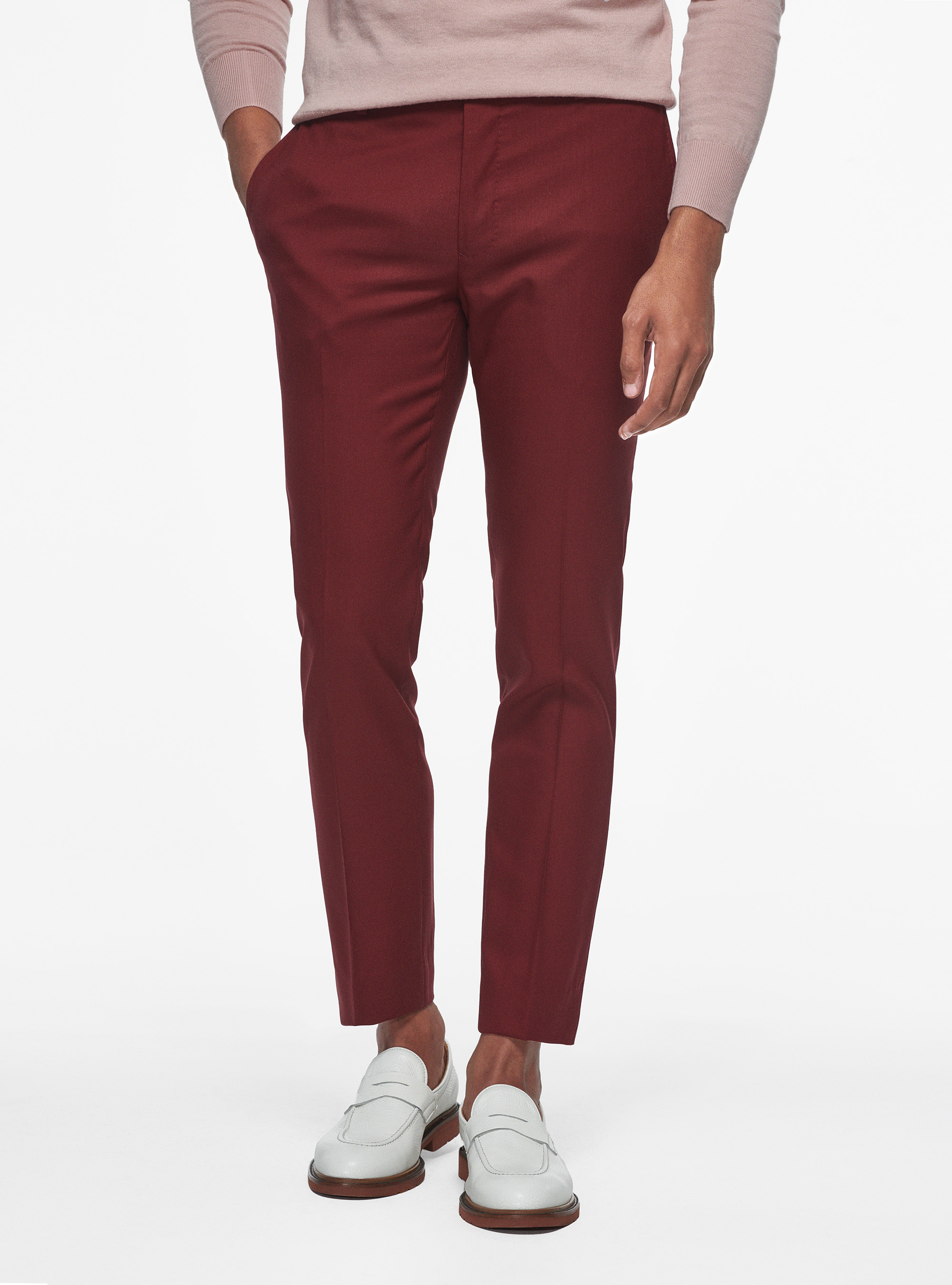 Pantalon en pure laine Vitale Barberis Canonico, BORDEAUX