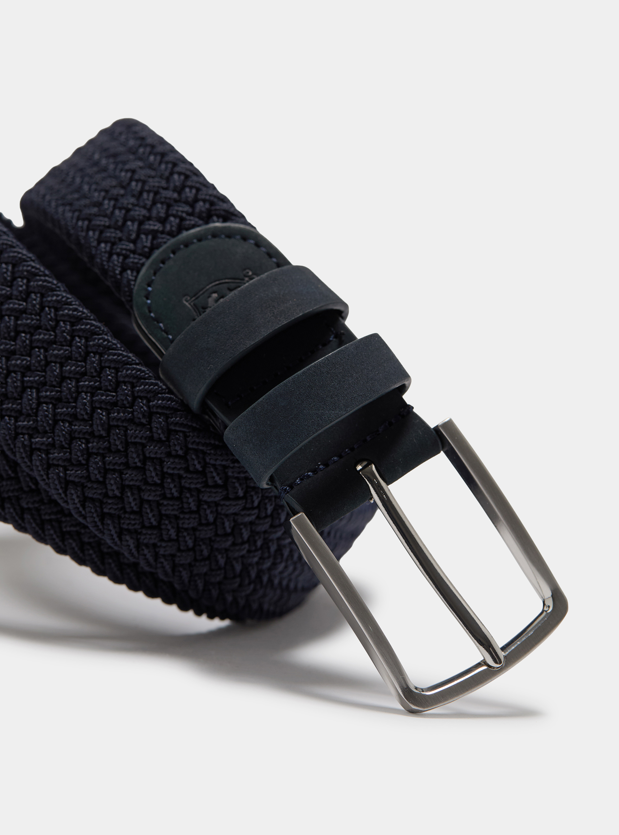 Elastic braided belt, NAVY BLUE
