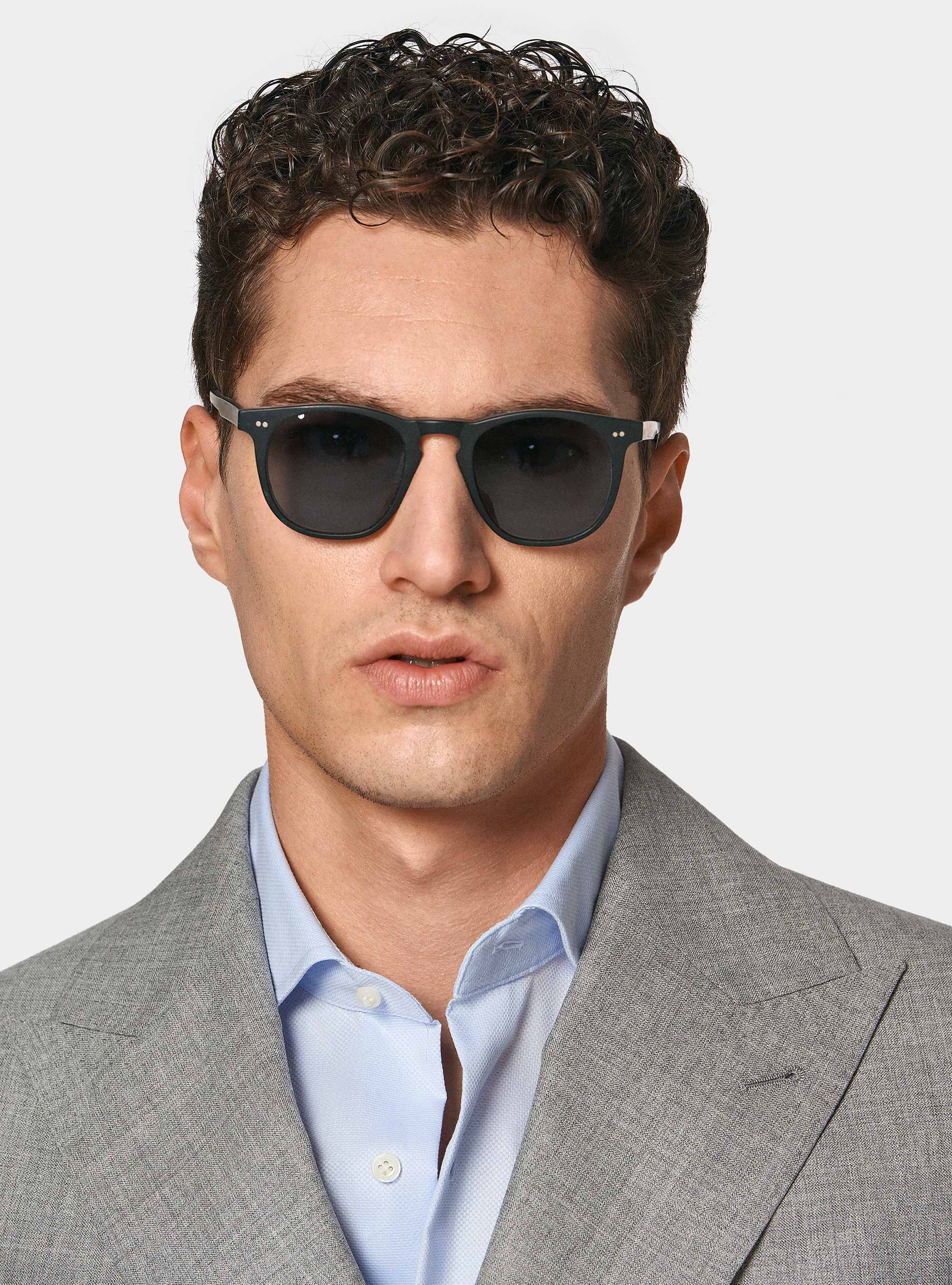 Vitale Barberis Canonico pure wool double-breasted blazer, LIGHT GREY MELANGE