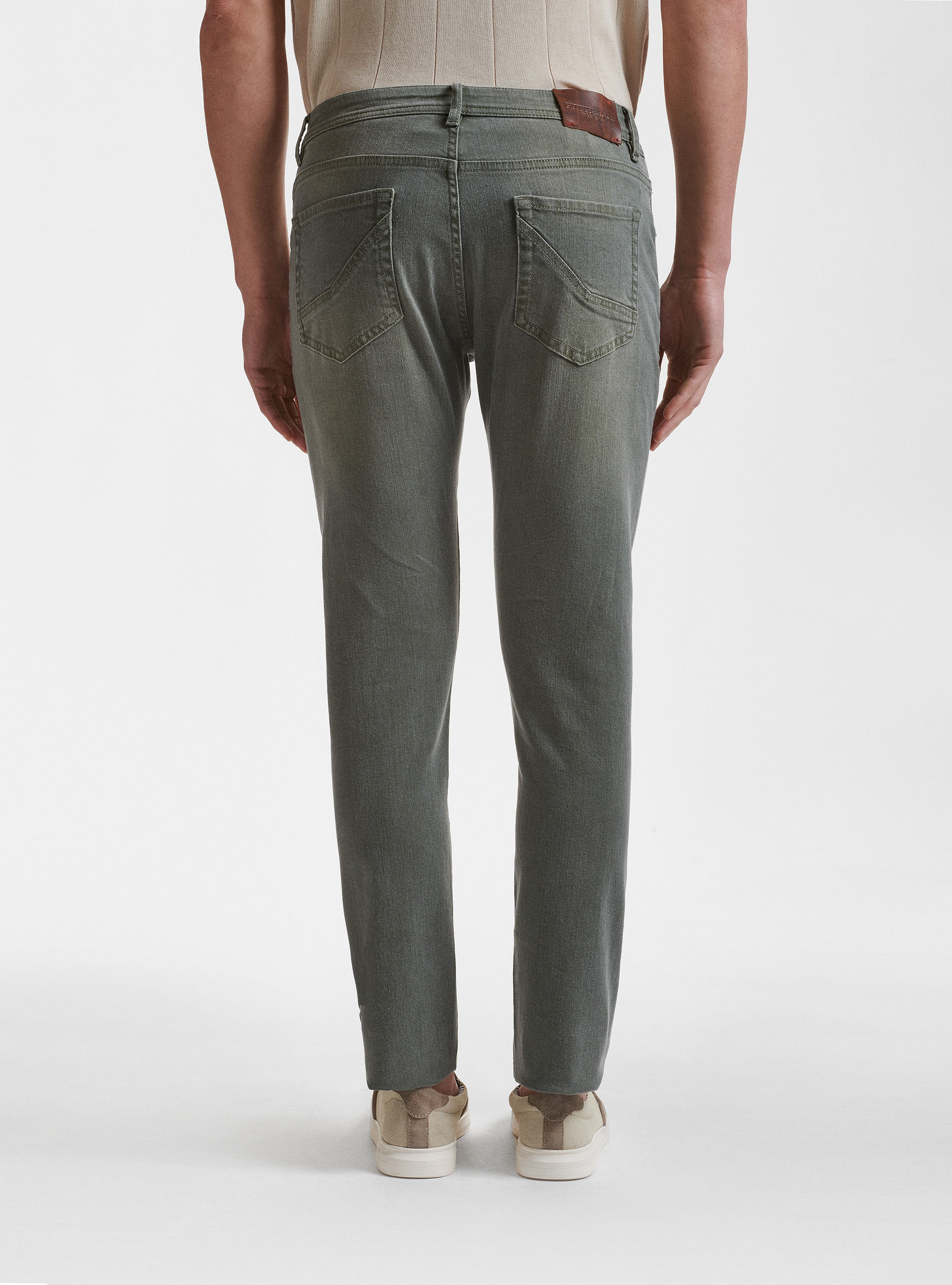 Jeans colorati tinto filo, SALVIA 0602C