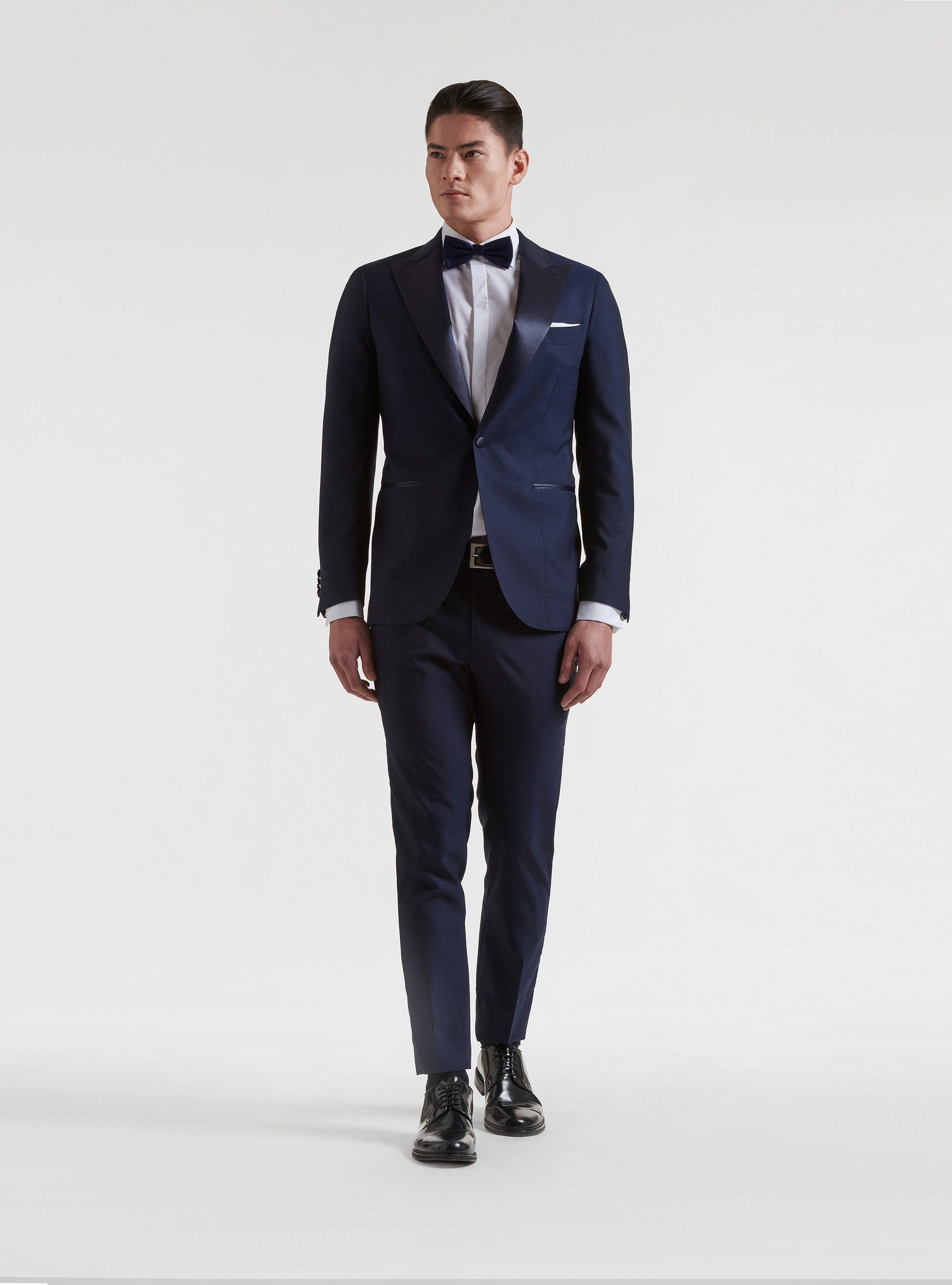 Pure wool tuxedo blazer Vitale Barberis Canonico, NAVY BLUE