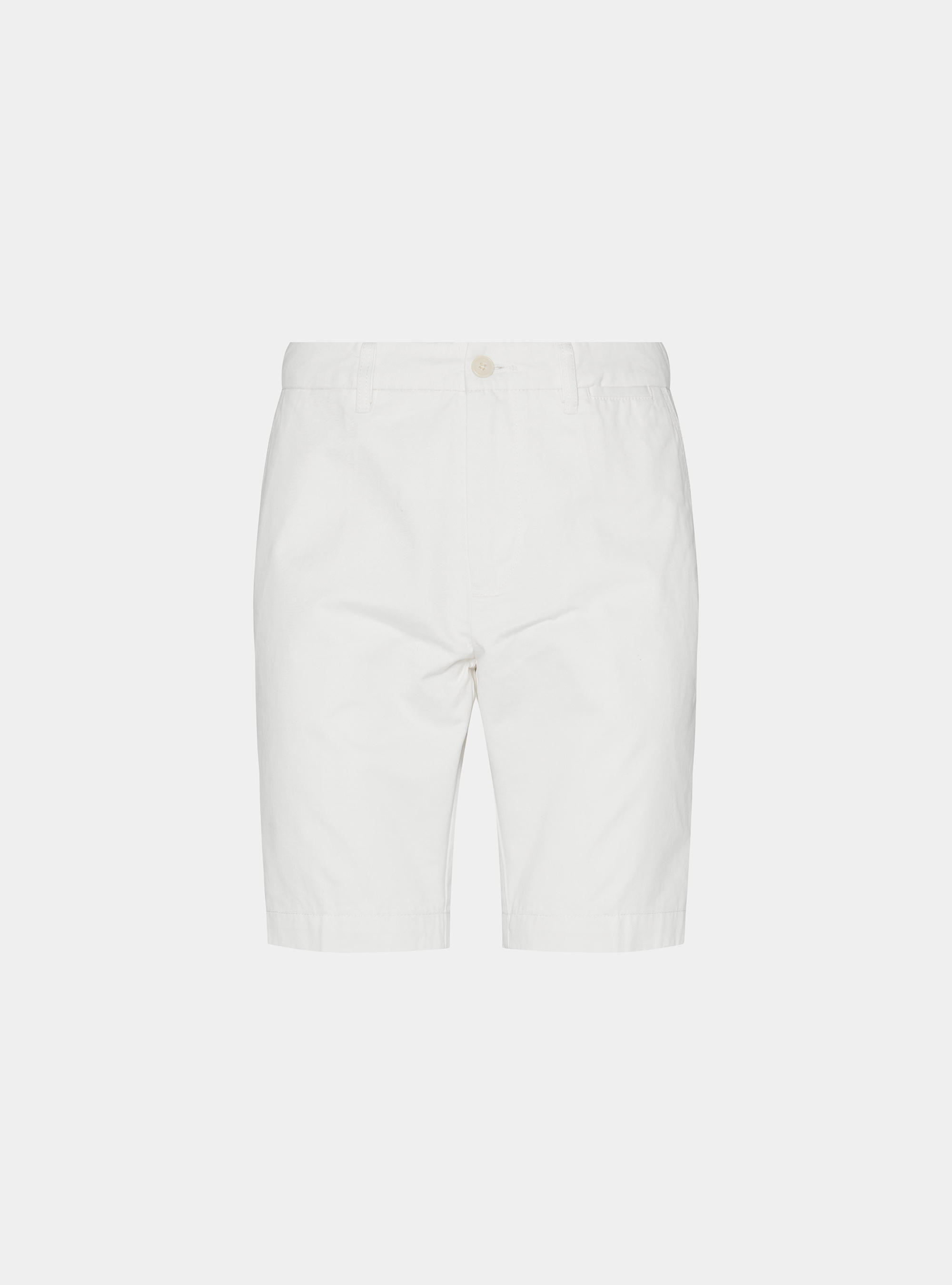 Cotton twill chino Bermuda shorts, WHITE