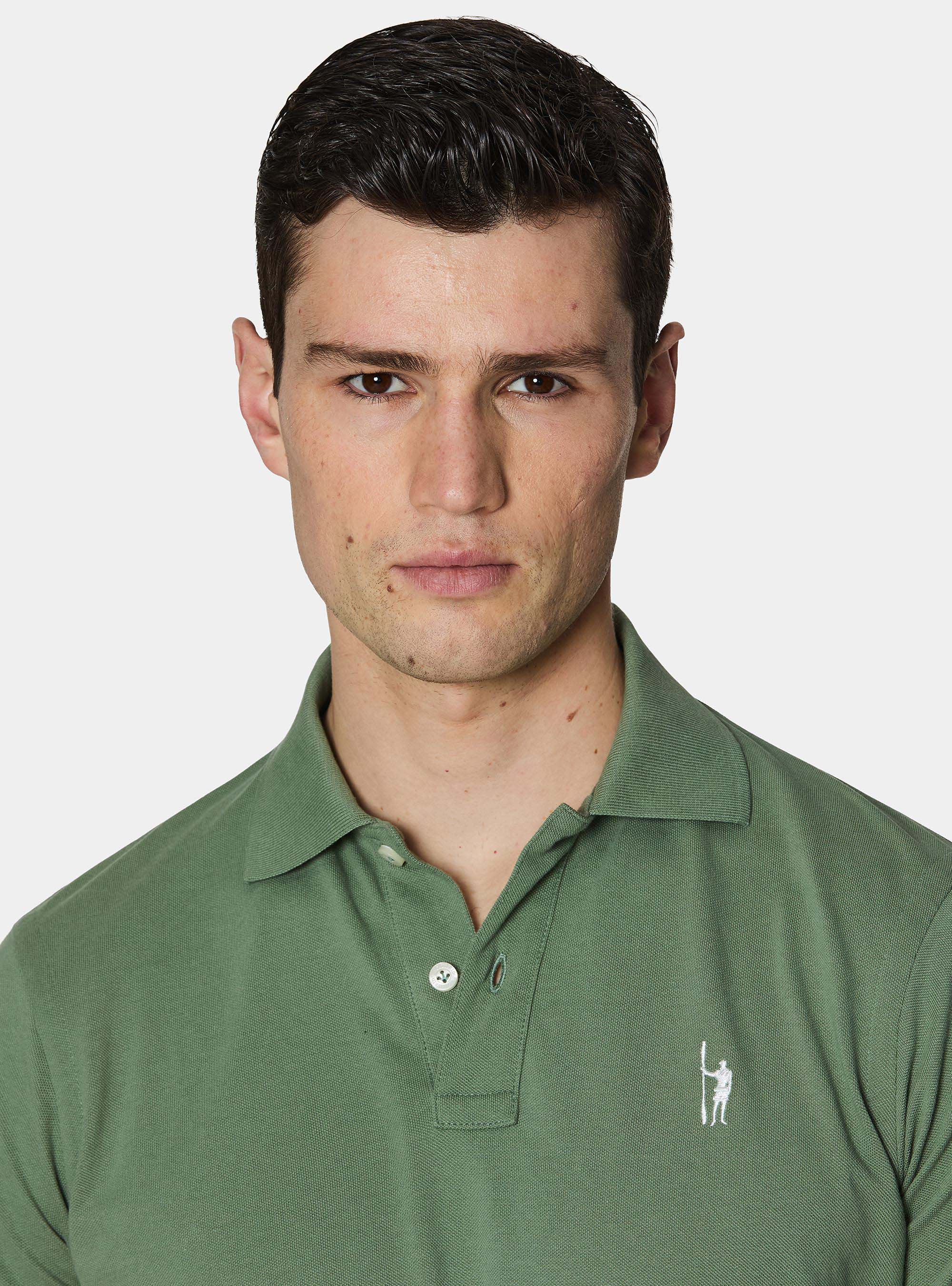 Klassisches Piqu&eacute;-Poloshirt, VERDE SALVIA 0604C