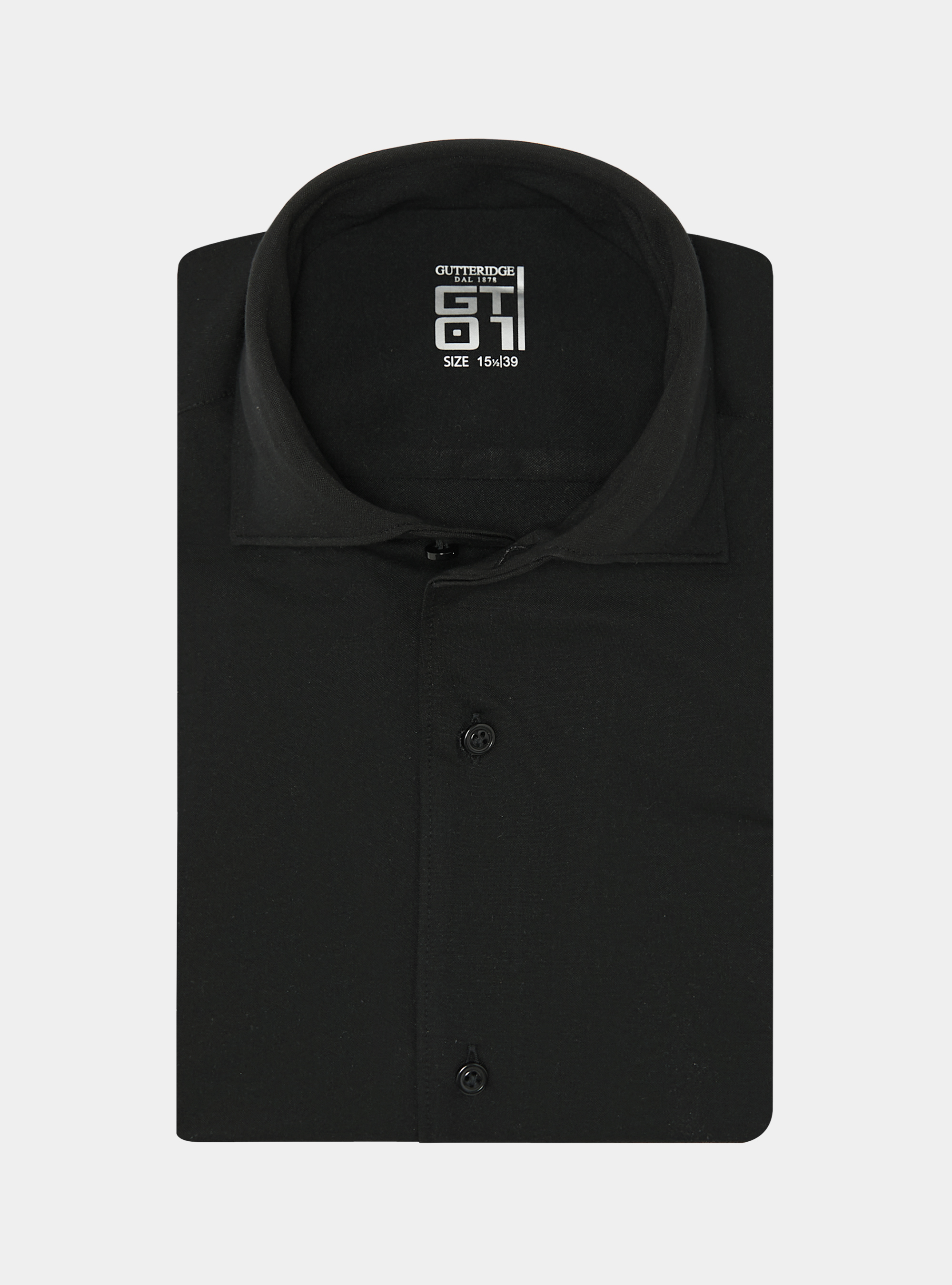 Camicia in jersey di misto cotone, NERO