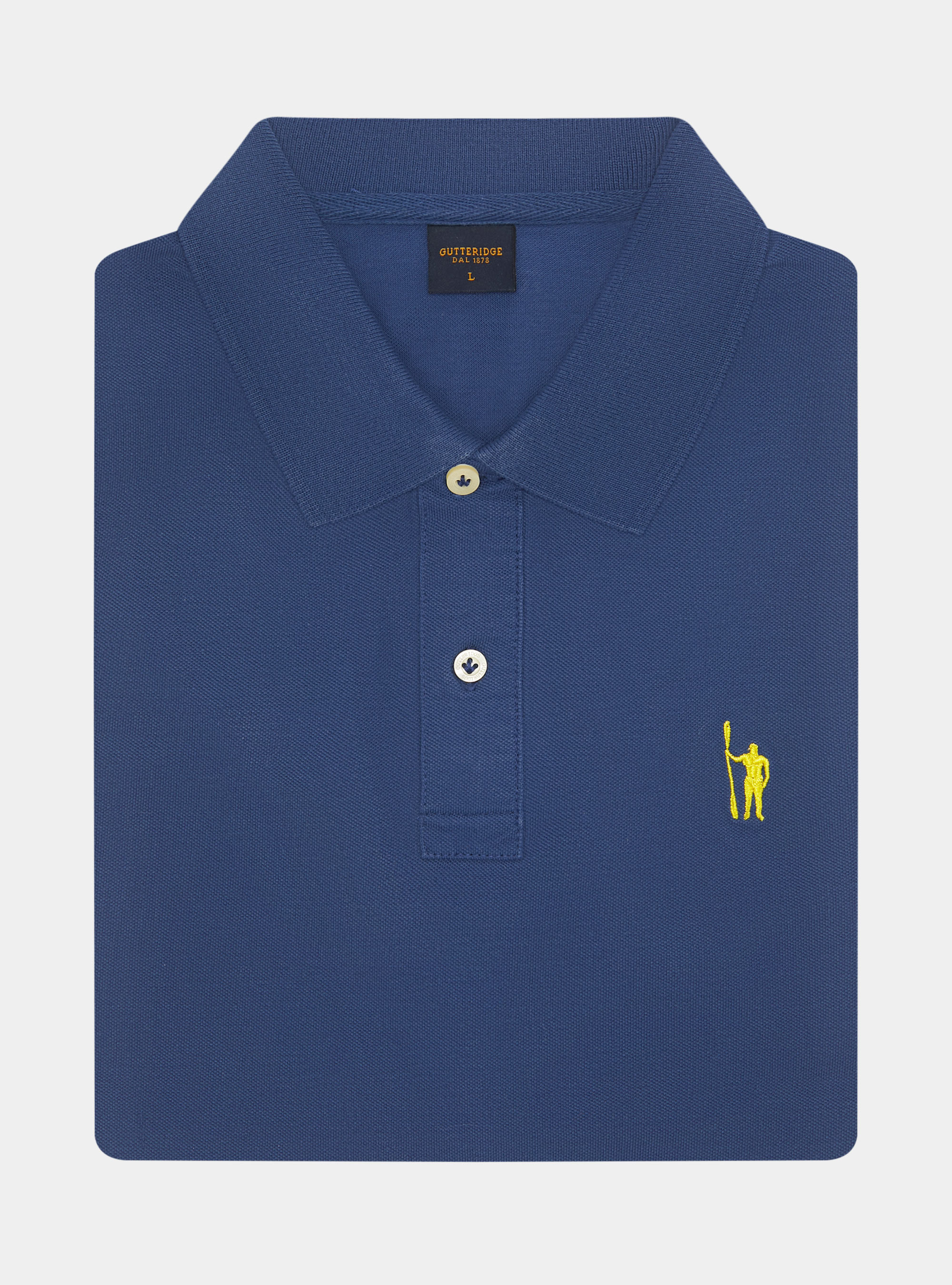 Polo classica in piquet, 0243C DENIM