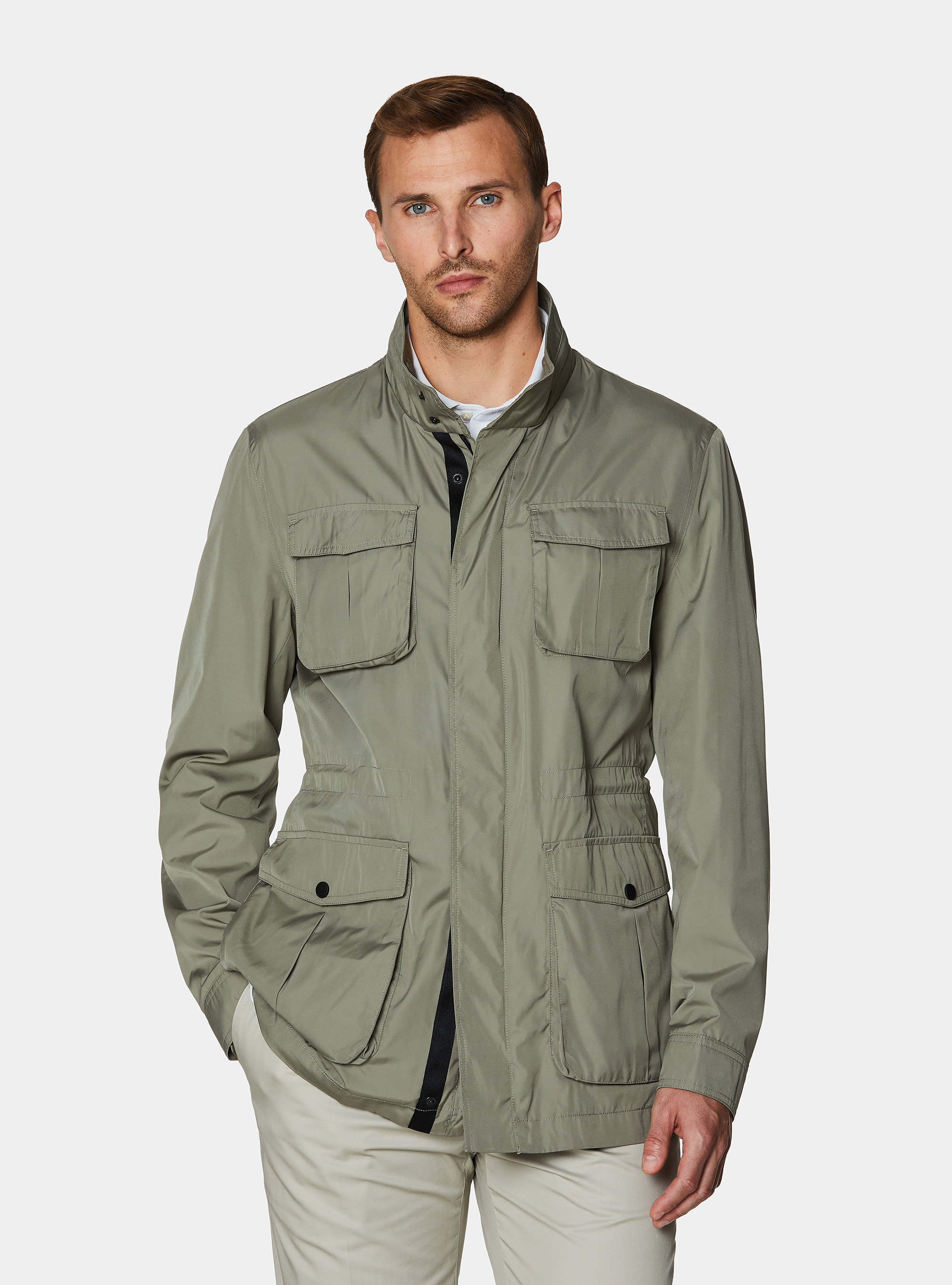 Field jacket in technical fabric, SALVIA 0602C